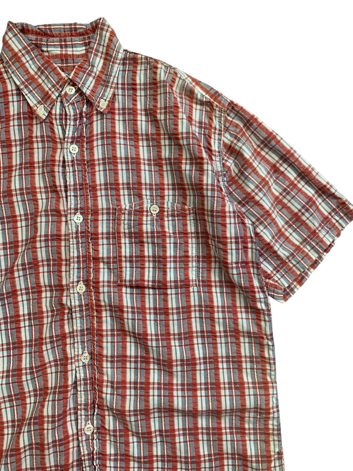 Post Overalls POST O'ALLS 🇯🇵 ruffle striped shirt japanese brand Size US L / EU 52-54 / 3 - 3 Thumbnail
