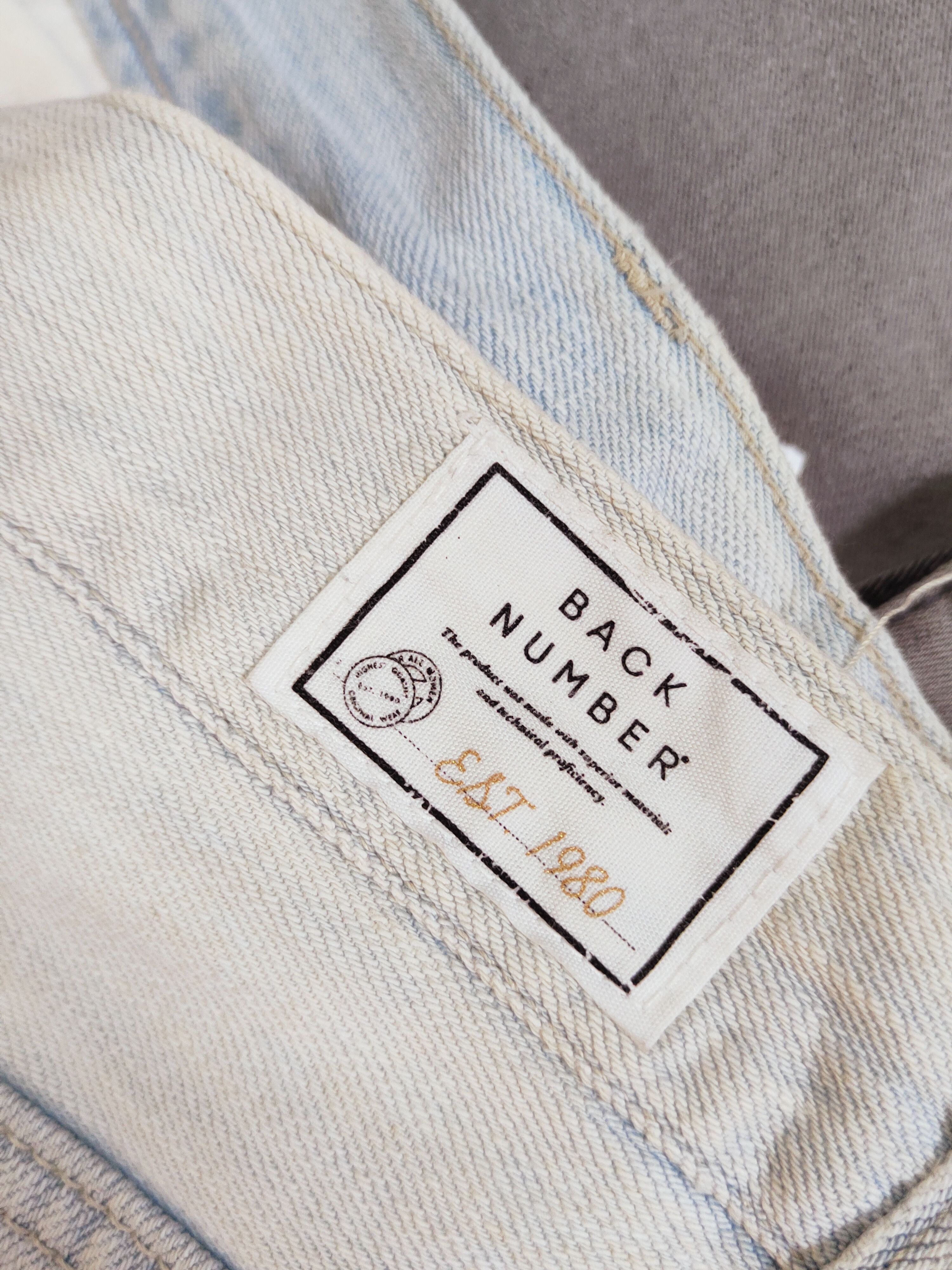 Japanese Brand × Vintage Back Number Blue Distressed Ripped Jeans #W509 Size 34" / US 12 / IT 48 - 13 Thumbnail