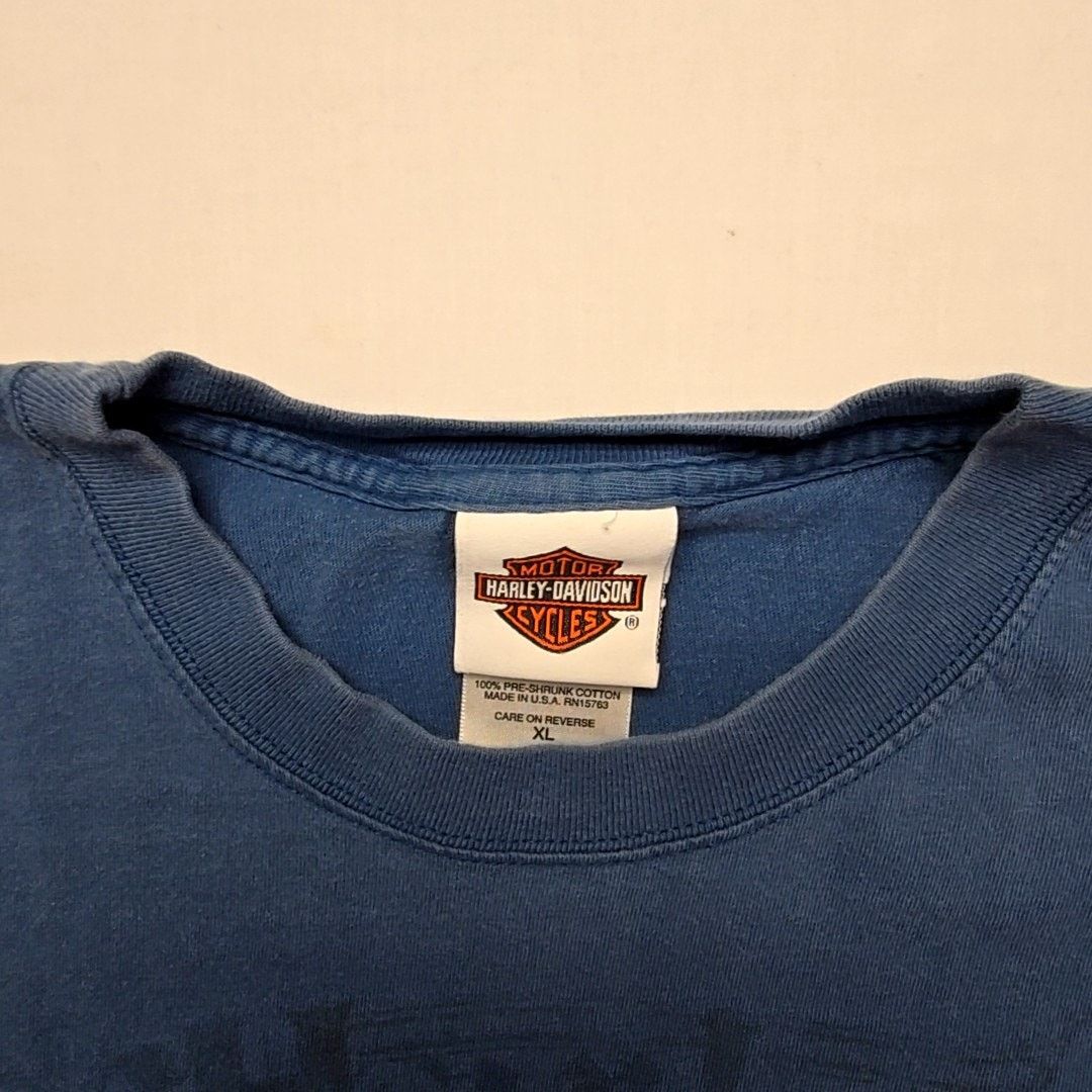 Harley Davidson Vintage Harley Davidson Hardcore Dudley Perkins Blue XL Tee Size US XL / EU 56 / 4 - 6 Thumbnail