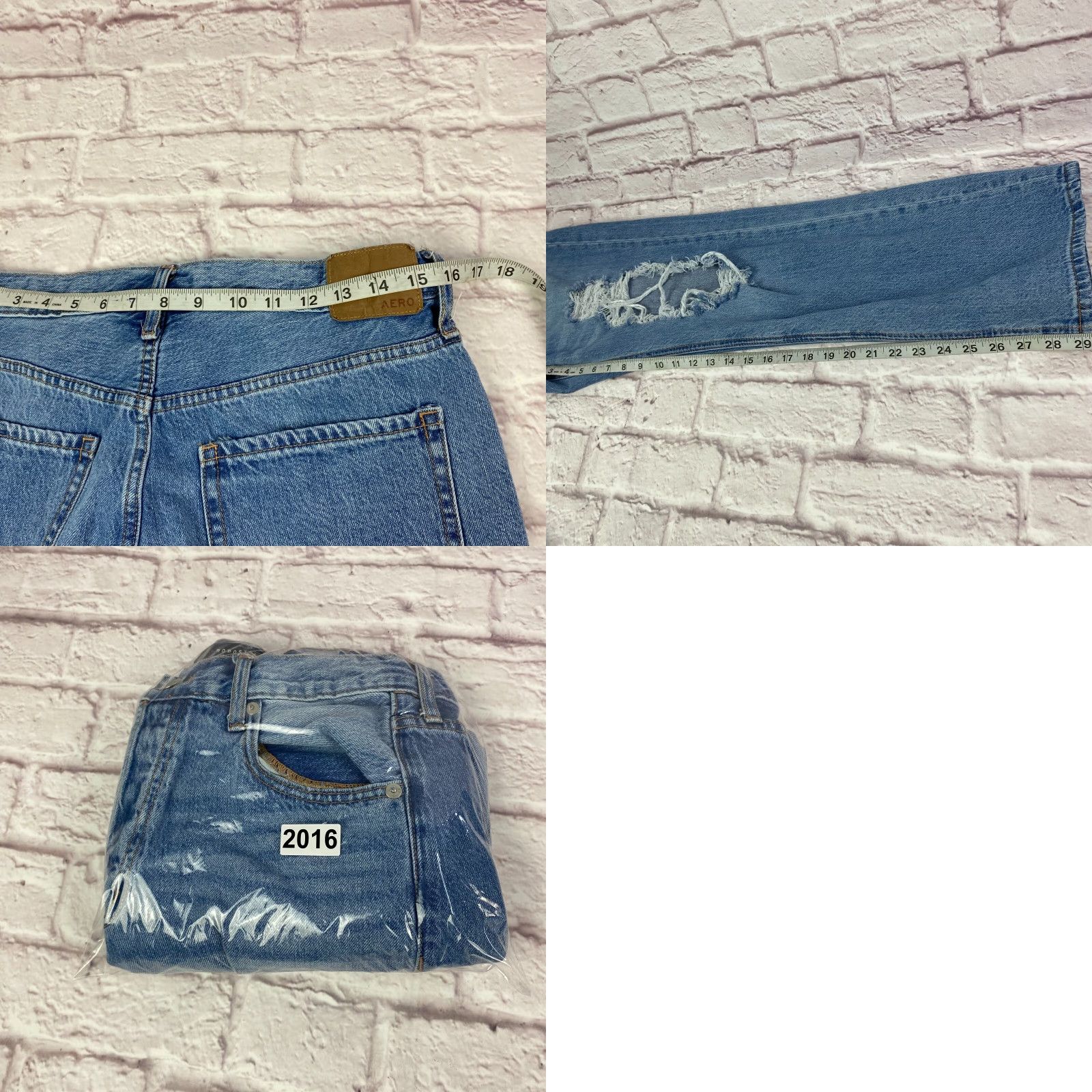 Vintage VINTAGE Aeropostale 90s Baggy High Rise Womens Jeans Distressed 10 Button Fly Blues Blue 90s Baggy Womens Jeans Size 10 Distressed Button Fly Size 32" / US 10 / IT 46 - 8 Thumbnail