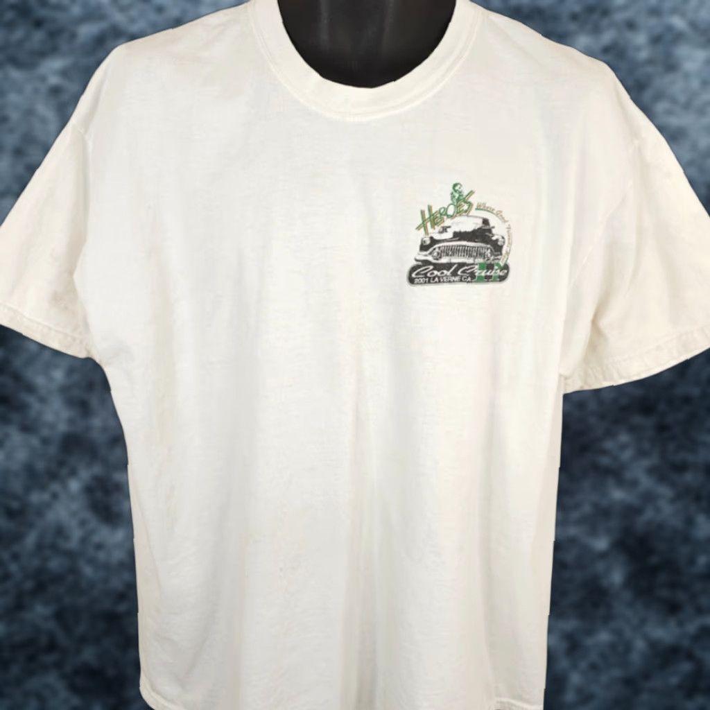 Hanes VINTAGE Car Show T Shirt Mens XL White Hanes Y2K 2001 Cool Cruise II La Verne Buildings Size US XL / EU 56 / 4 - 1 Thumbnail