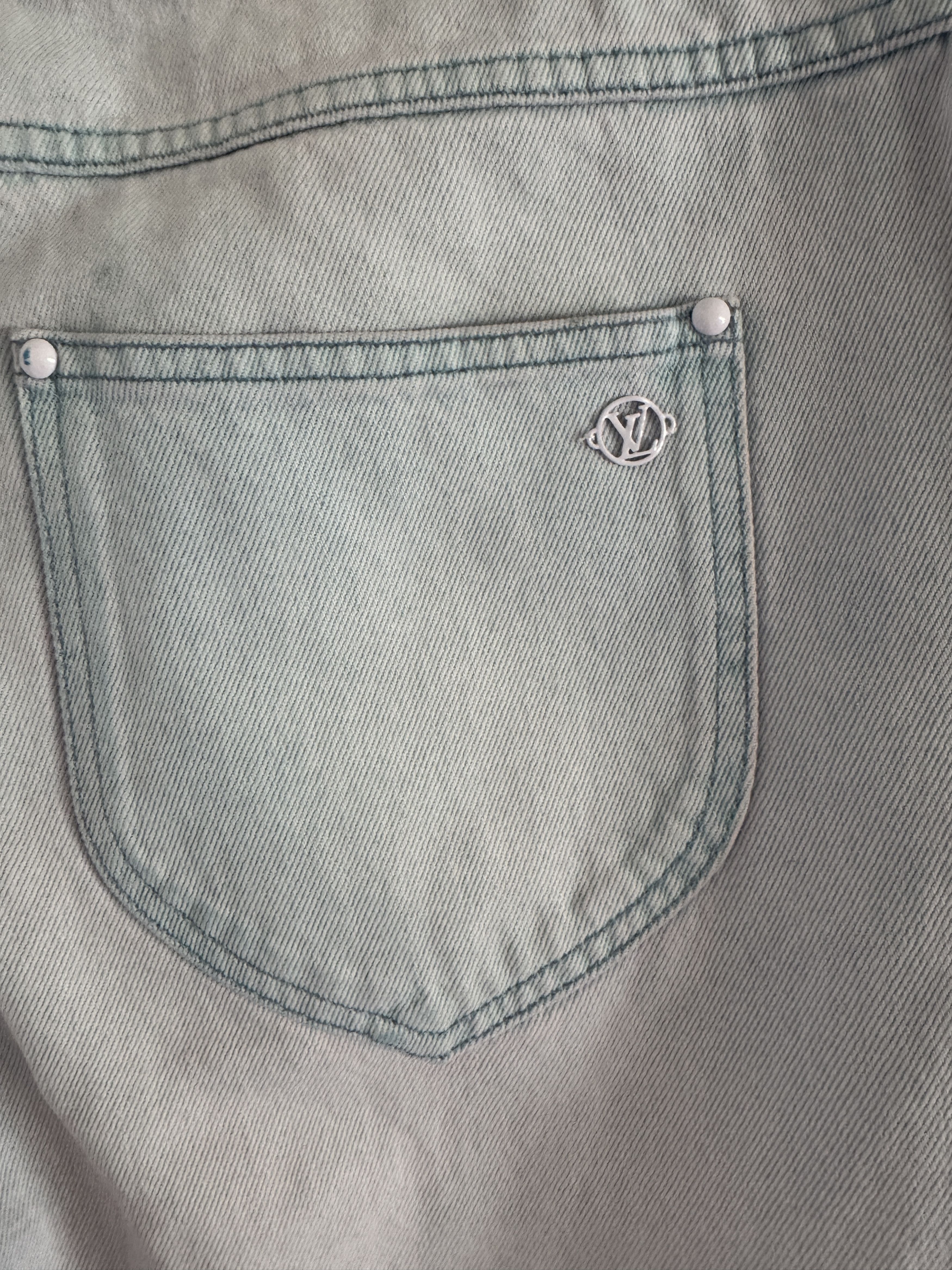 Louis Vuitton Louis Vuitton Bleached Pink Denim Pants Size US 34 / EU 50 - 7 Thumbnail