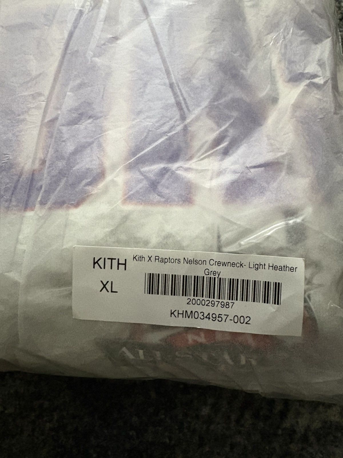 Kith × NBA Kith X Raptors Nelson Crewneck Light Heather Grey Size US XL / EU 56 / 4 - 4 Thumbnail