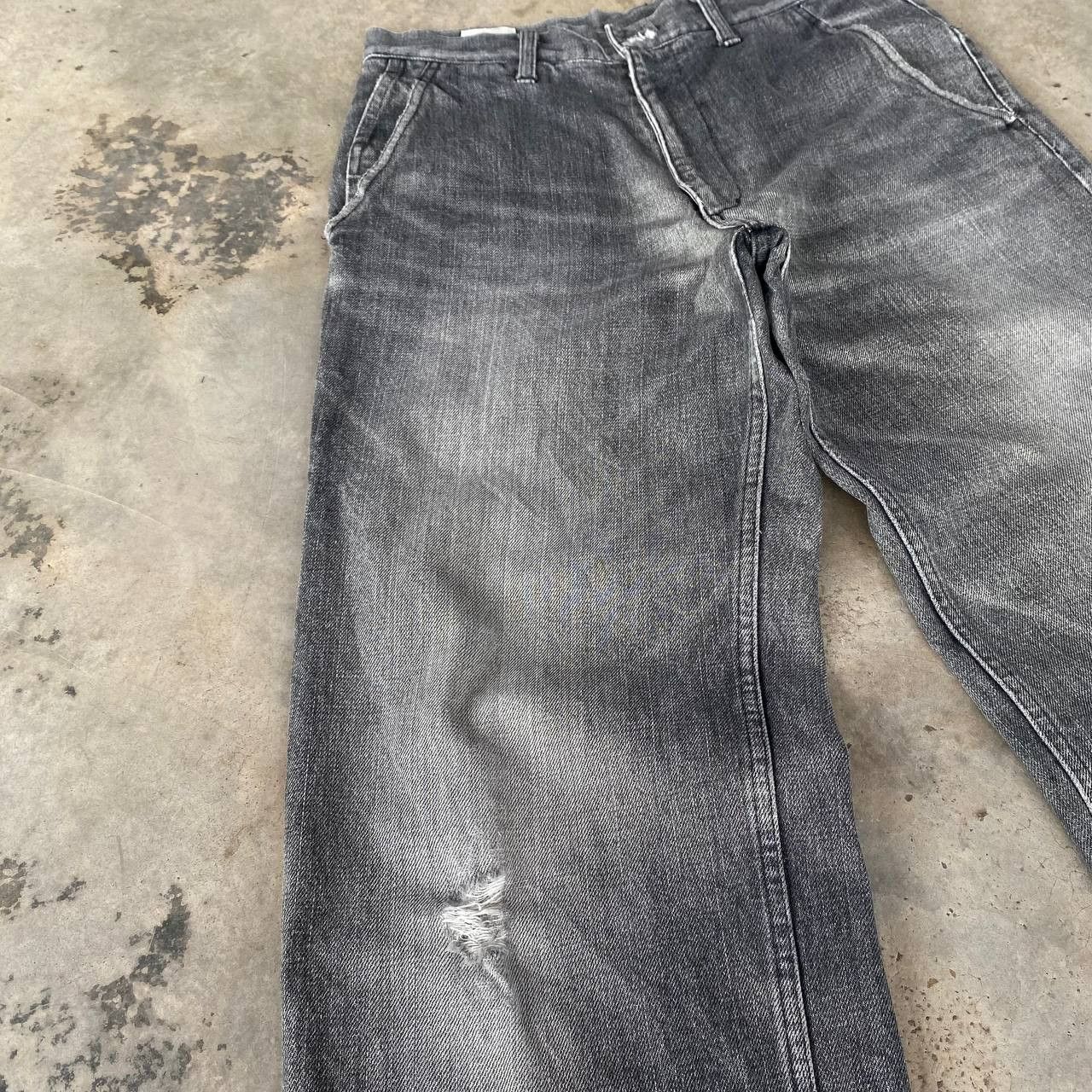 Takeo Kikuchi BJ6-19 VTG JAPAN TAKEO KIKUCHI DISTRESSED FADED GREYWASH Size US 29 - 10 Thumbnail