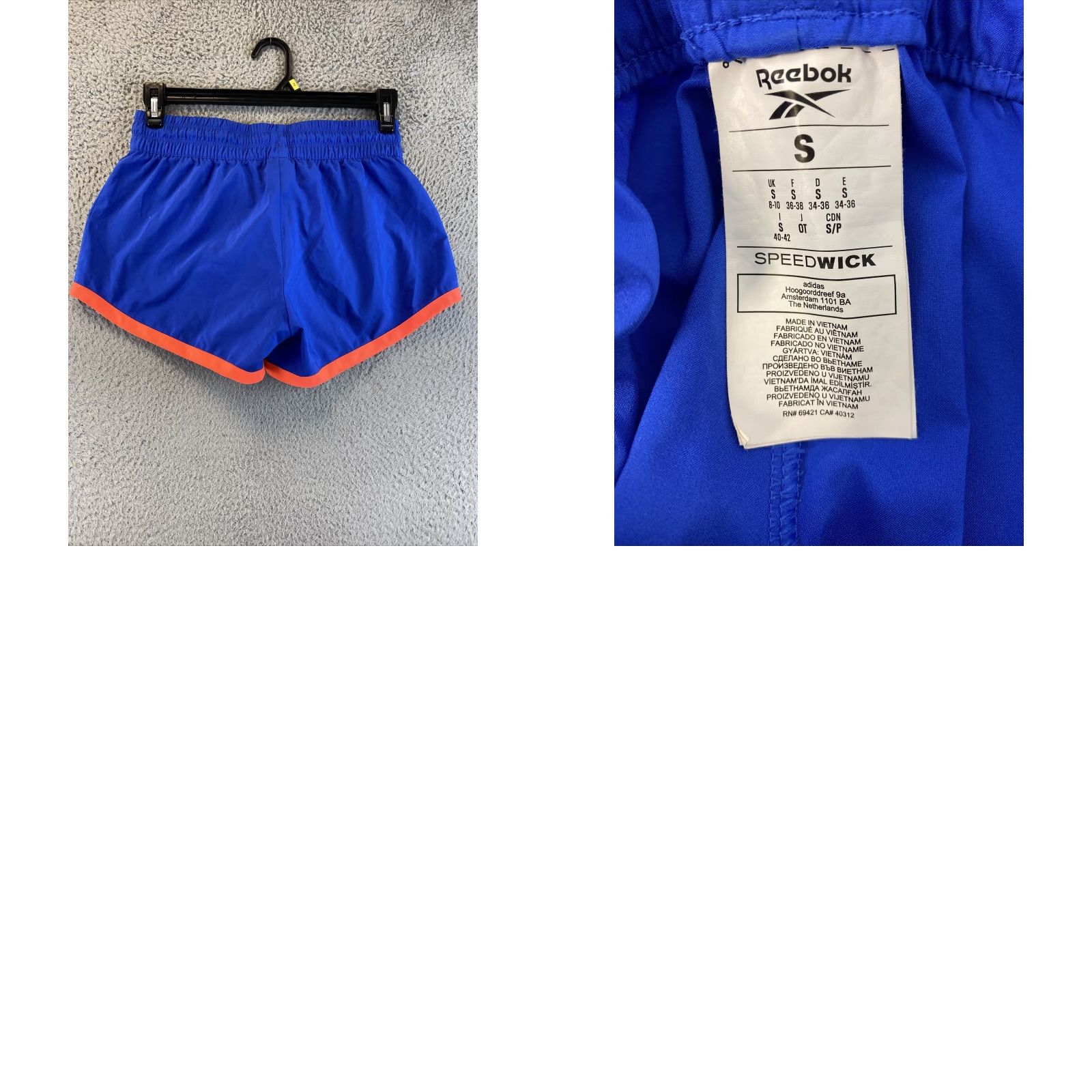 Reebok VINTAGE? No. Reebok Running Shorts Women S Regular Blue Coral 27-29 Waist Small Blue 78-72 Size 27" / US 4 / IT 40 - 8 Thumbnail