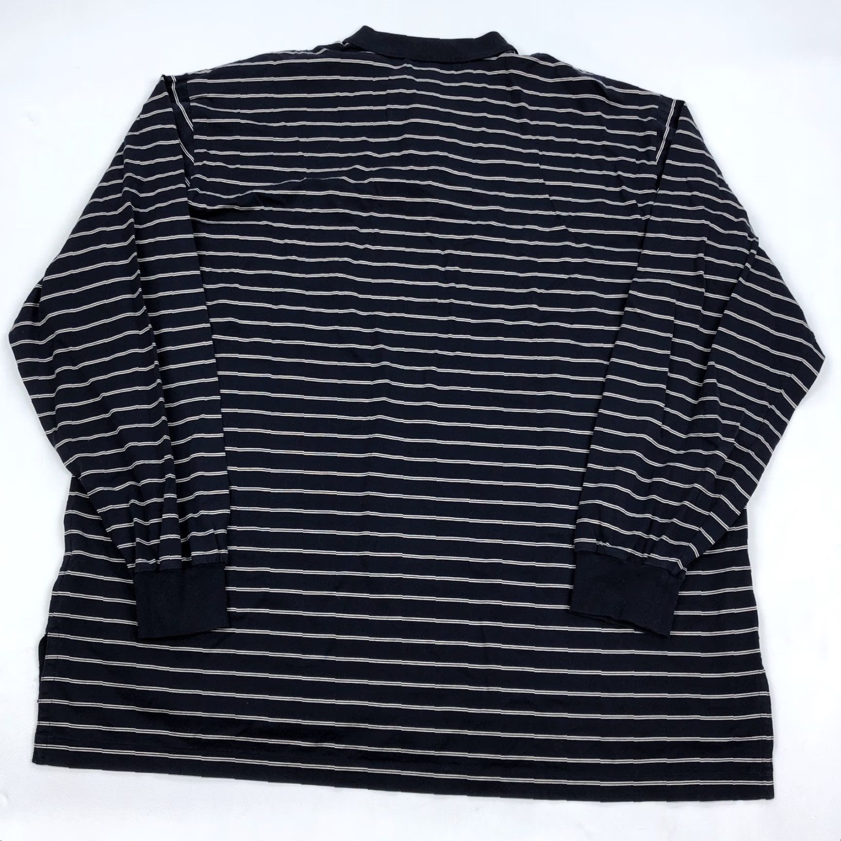 Polo Ralph Lauren Polo by Ralph Lauren Shirt Polo Striped Navy White XL Long Sleeve Pima Cotton Men Size US XL / EU 56 / 4 - 7 Thumbnail