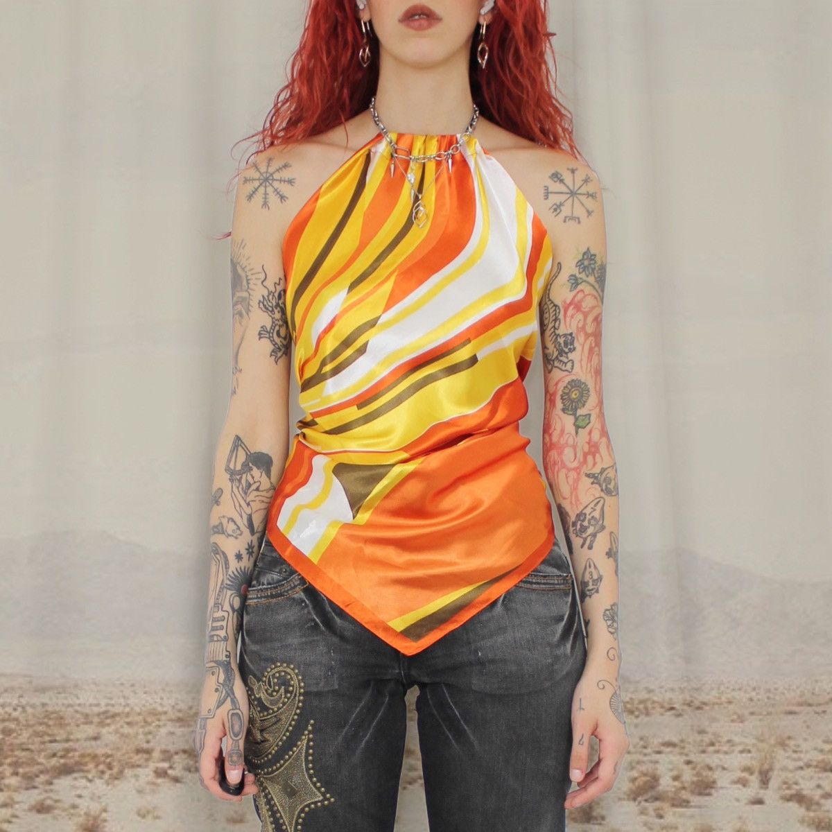 Vintage 🌅SCARF TOP🌅 Size ONE SIZE - 1 Thumbnail