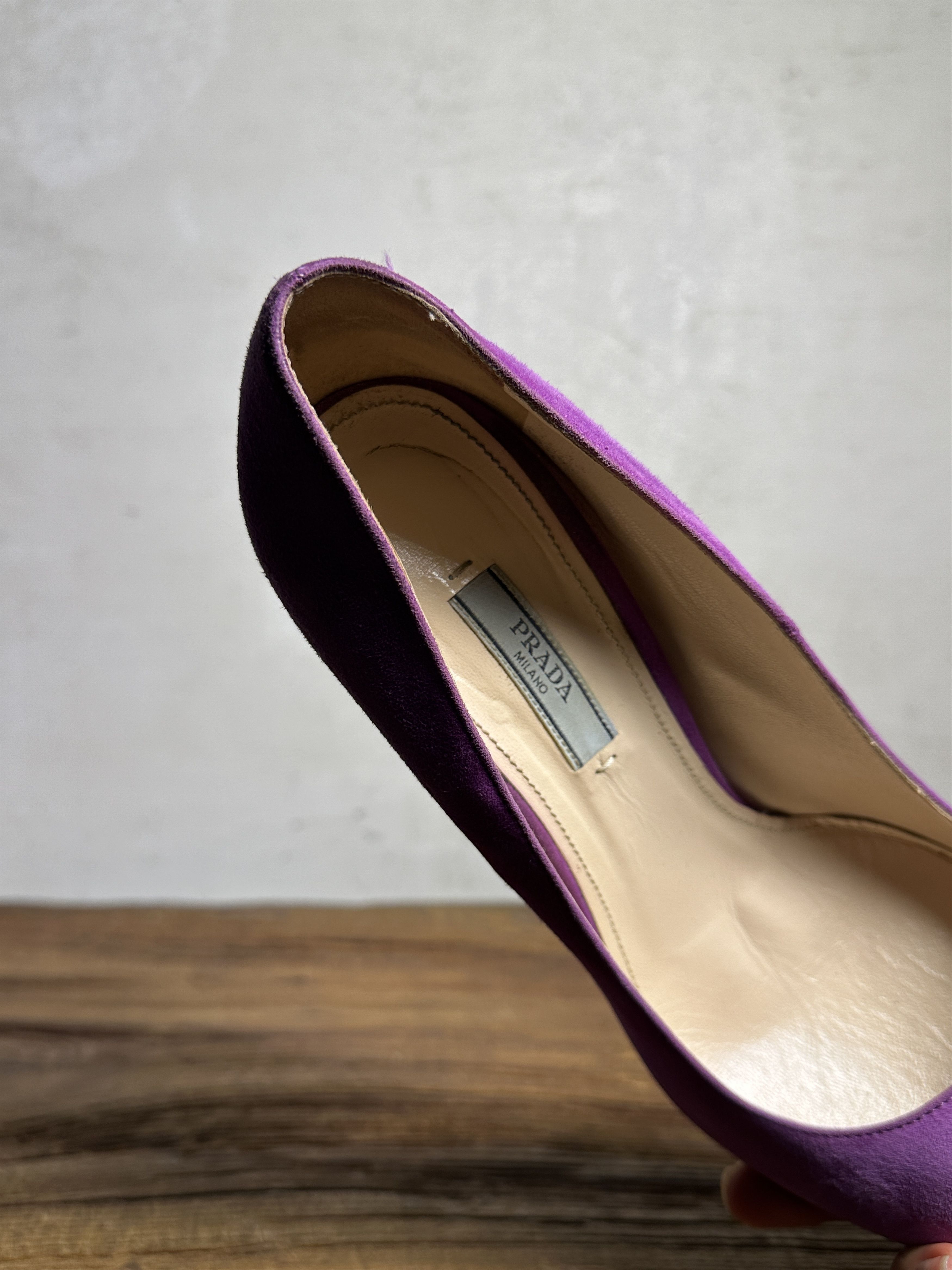 Prada Prada AW10 Suede Fuchsia Heels Size US 10 / IT 40 - 14 Thumbnail