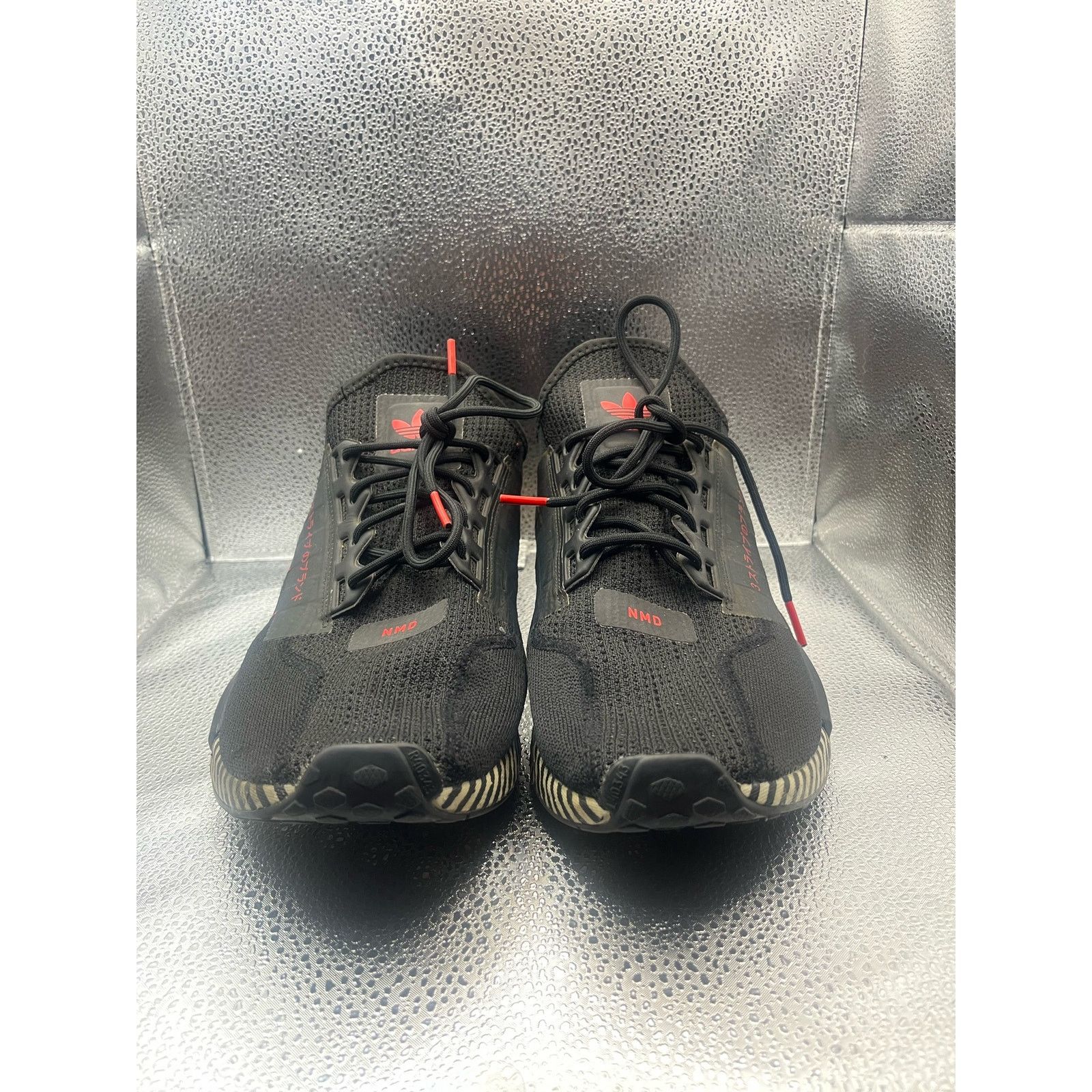 Adidas Adidas Mens Boost NMD_R1 V2 Dazzle Black Scarlet Sneakers 12 Size US 12 / EU 45 - 4 Thumbnail