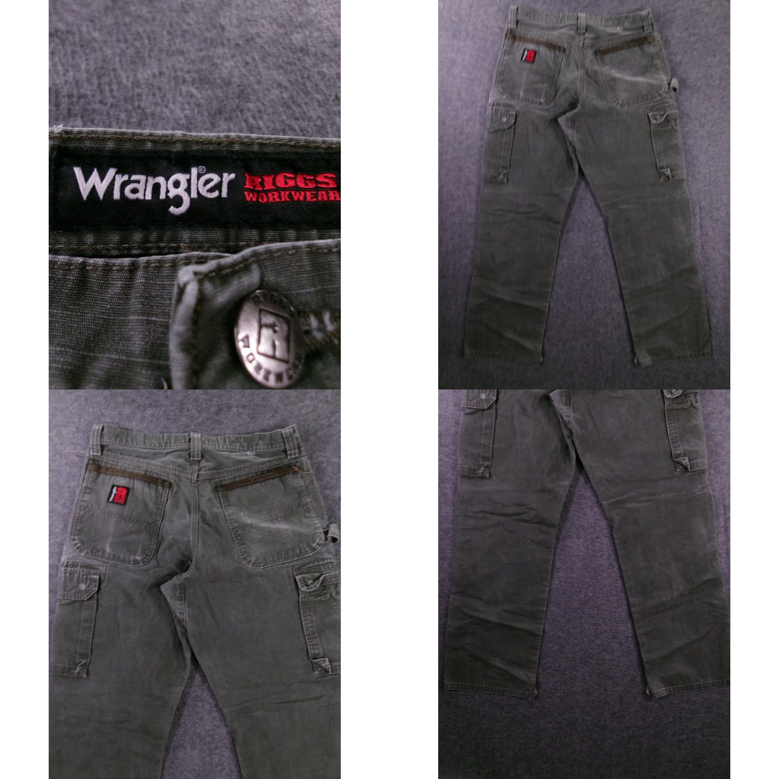 Wrangler VINTAGE Wrangler Riggs Workwear Carpenter Pants Men 32X31 Workwear Utility Straight Leg Green Size US 32 / EU 48 - 8 Thumbnail