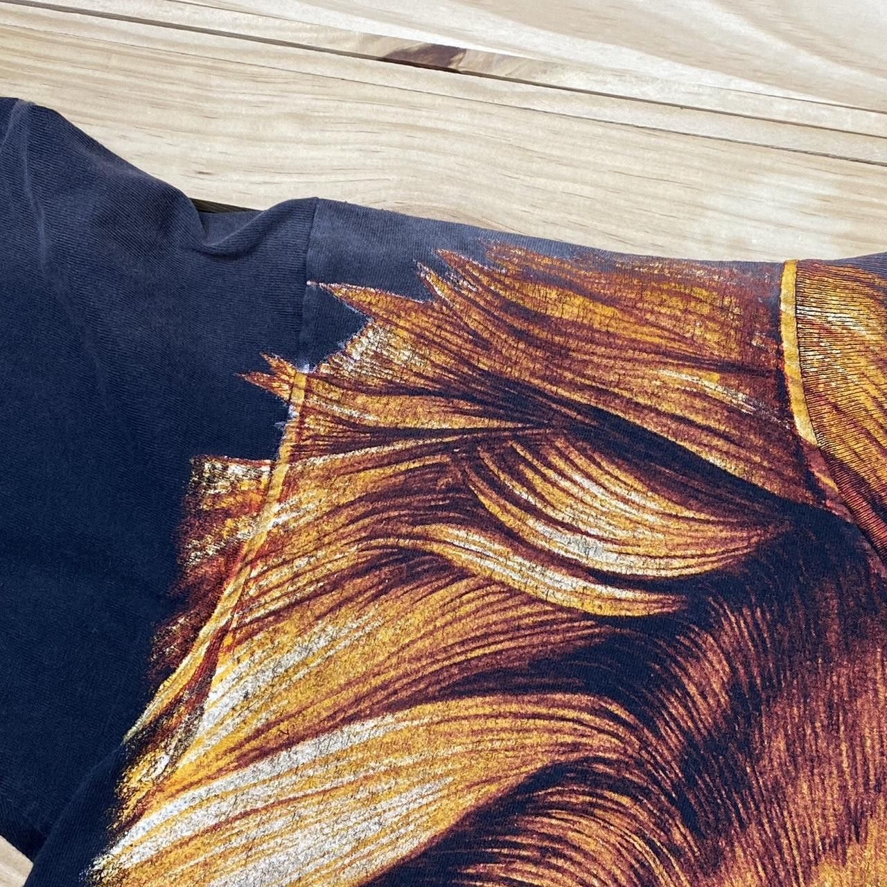 Other Vintage Big Face Lion Faded Black AOP Nature Tee Size Large Size US L / EU 52-54 / 3 - 4 Thumbnail