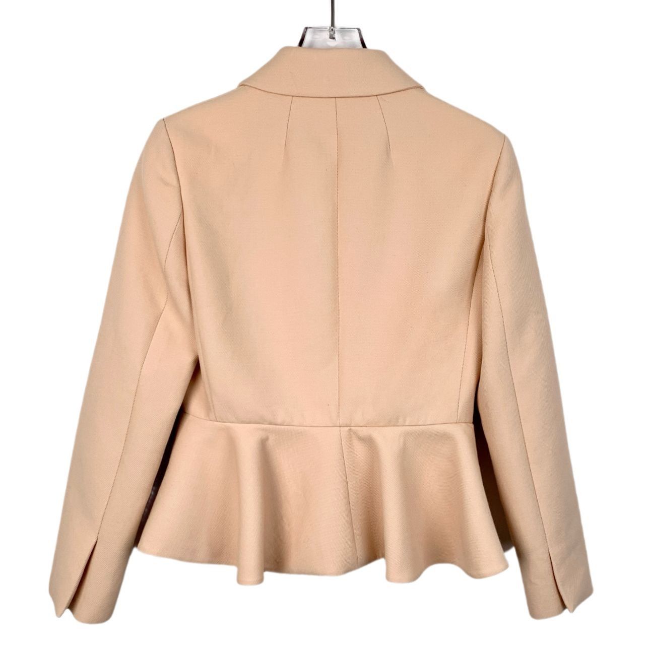Miu Miu MiuMiu Peplum Jacket With Button Front & Collar In Nude Size M / US 6-8 / IT 42-44 - 2 Thumbnail
