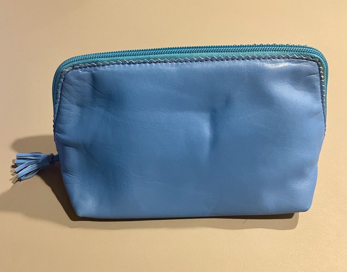 Loewe Loewe nappa leather blue pouch Size ONE SIZE - 3 Thumbnail