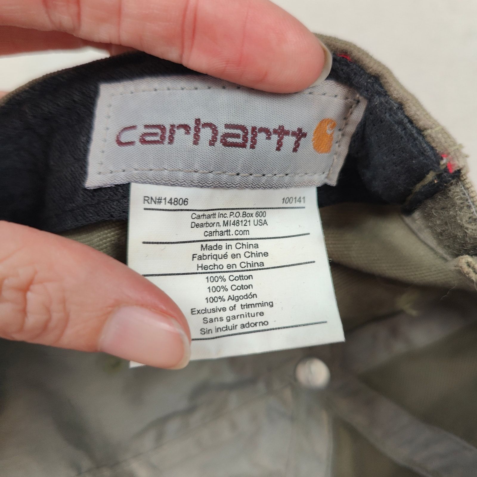 Carhartt Carhartt Canvas Baseball Cap One Size Fits Most Green Size ONE SIZE - 6 Thumbnail