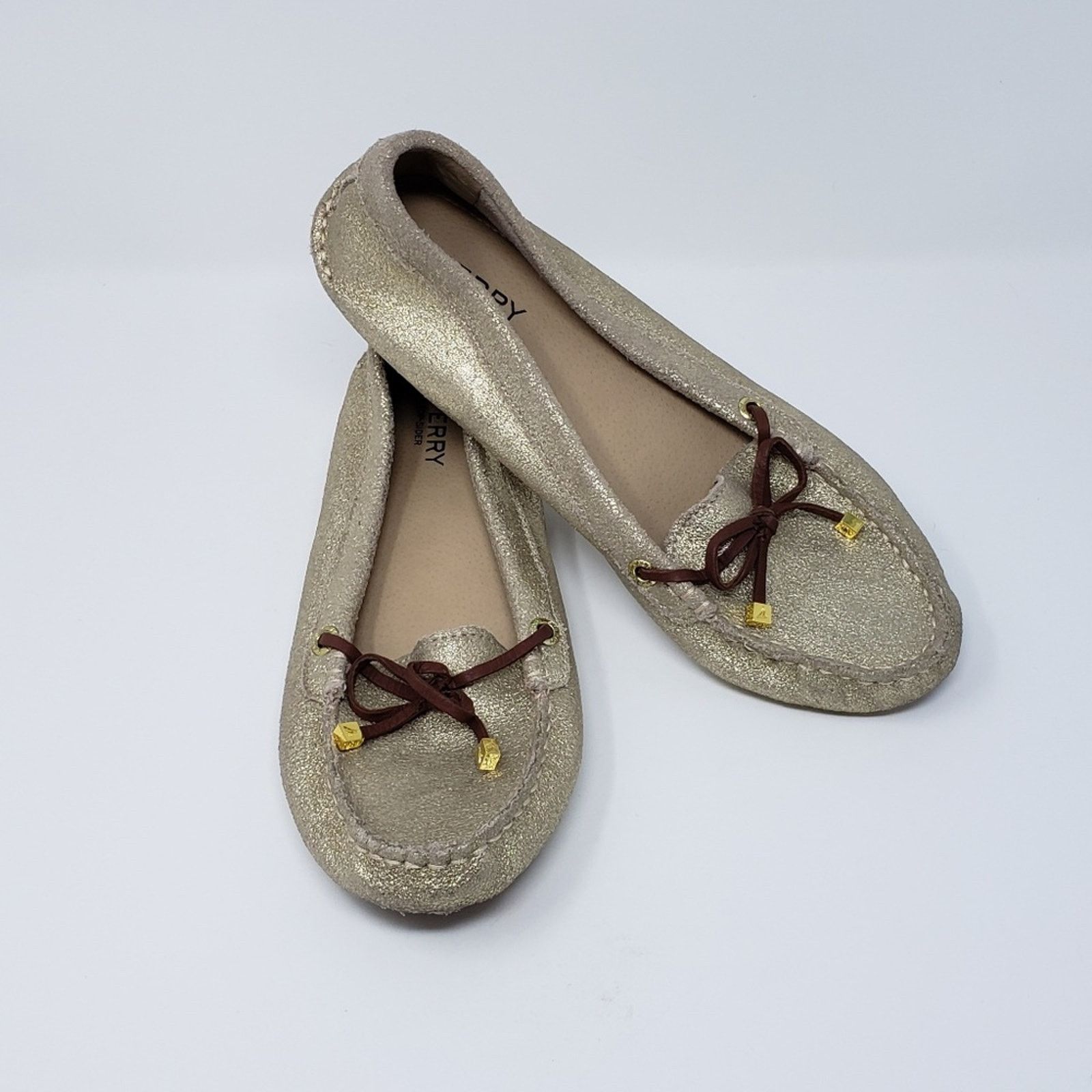 Sperry Sperry Top Sider Slip-On Flat Gold Metallic Moccasin Shoes 6 Size US 6 / IT 36 - 1 Thumbnail