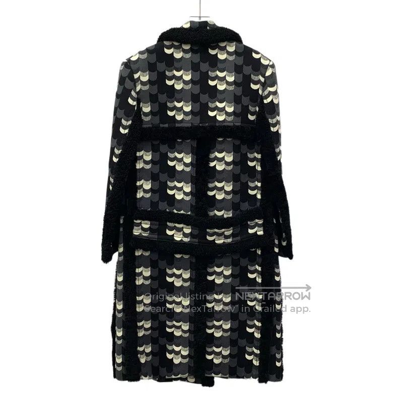 Prada Prada Black geometric pattern printed wool lapel double-br Size XS / US 0-2 / IT 36-38 - 2 Thumbnail