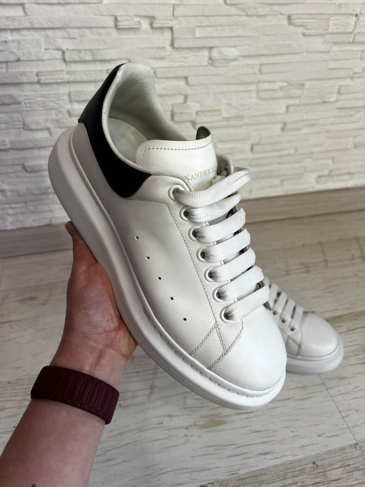 Alexander McQueen Alexander McQueen Leather Sneakers EU 41.5 (27cm) Size US 8.5 / EU 41-42 - 8 Thumbnail