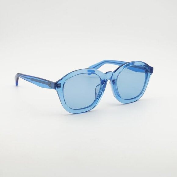 Celine Celine CL40017F 84V Sunglasses Transparent Blue Round Frame Size ONE SIZE - 1 Thumbnail