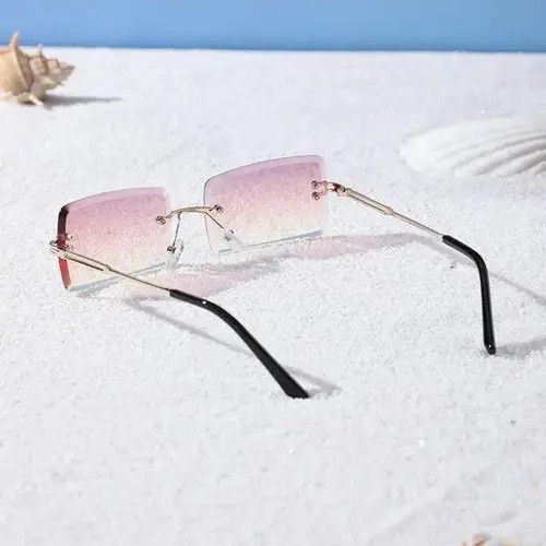 Vintage Square Rimless Glasses 2024 Size ONE SIZE - 3 Thumbnail