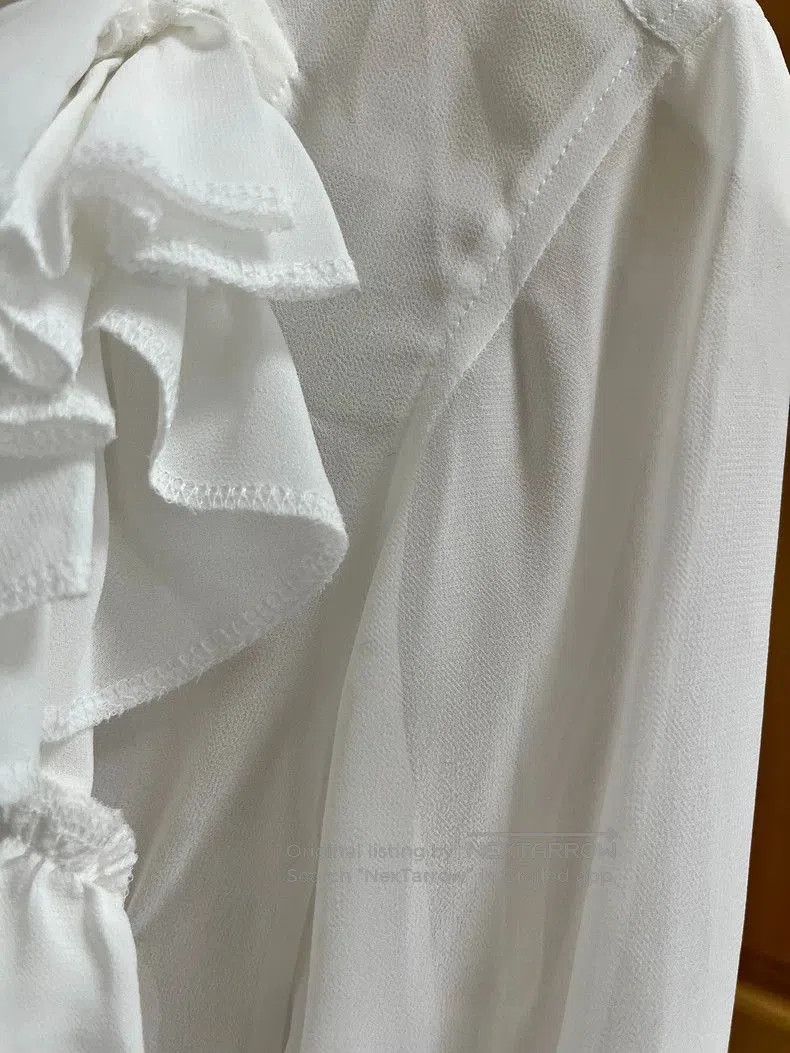 Comme des Garcons Comme des Garçons White Ruffled Shirt. Size US M / EU 48-50 / 2 - 3 Thumbnail