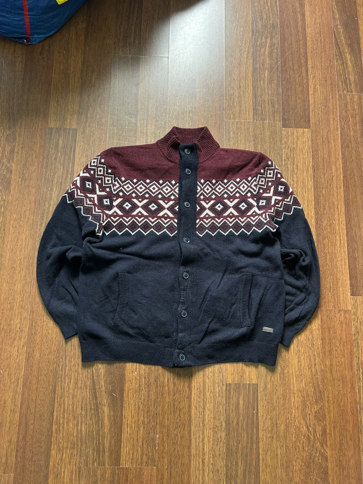 Barbour Kirk Button Through 100% Wool Sweater Men’s Size XXL