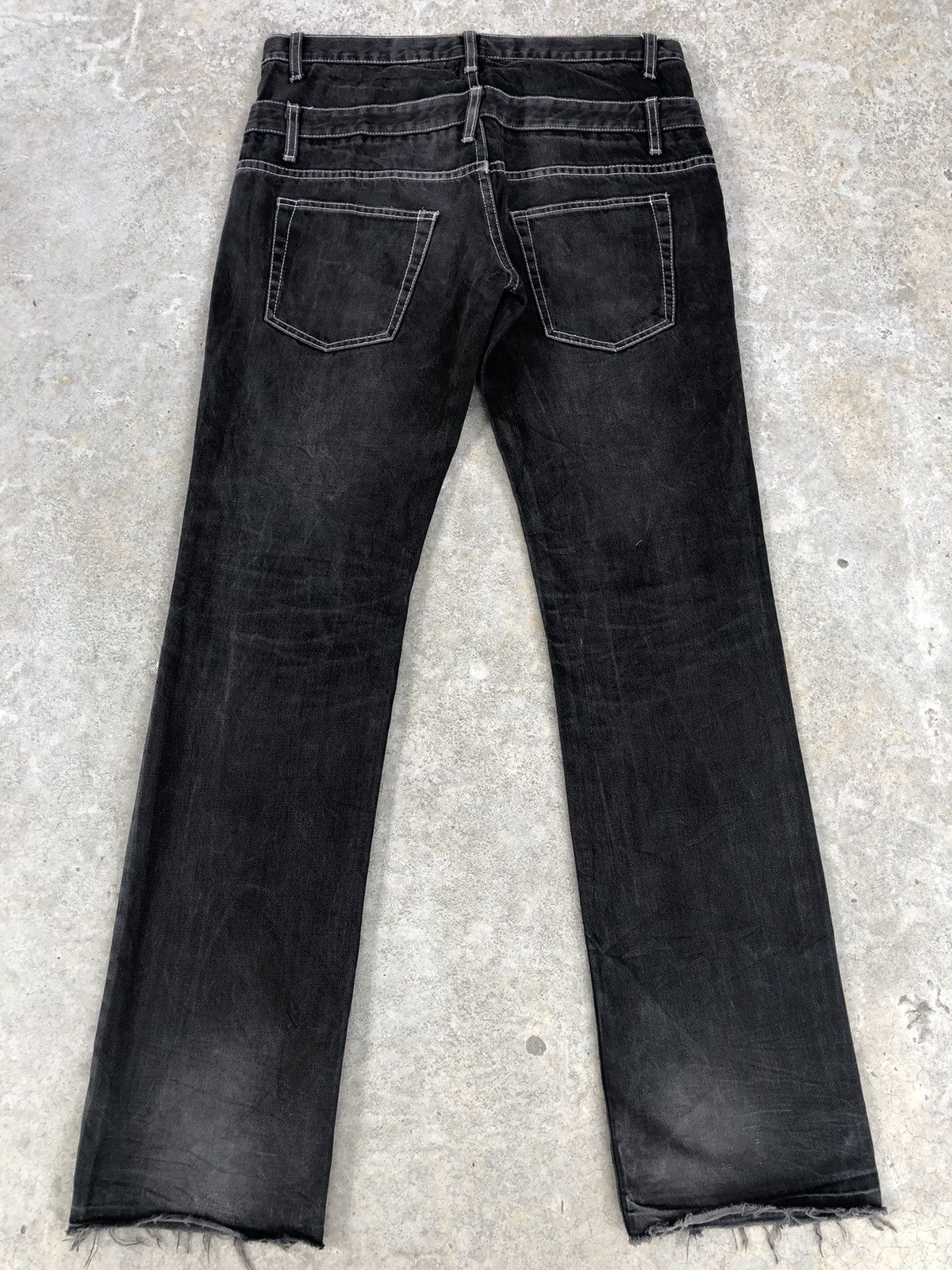 Japanese Brand Japanese Herritage Double Waist White Stitch Distressed Size US 32 / EU 48 - 2 Thumbnail