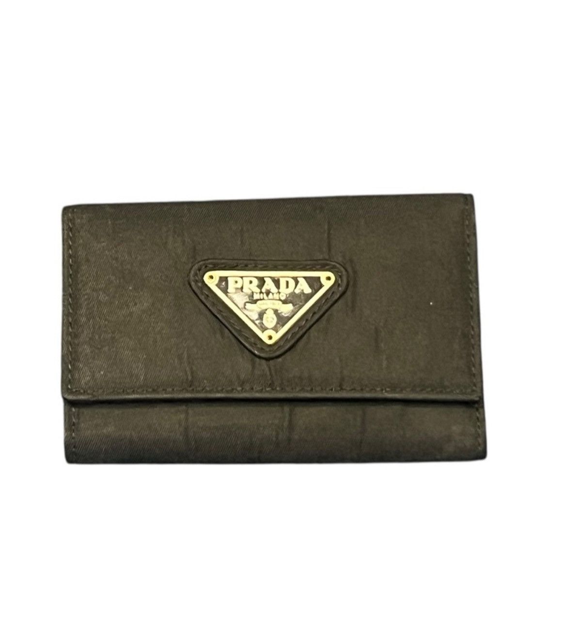 Prada Prada Nylon & Leather Wallet with Key Holder Black Size ONE SIZE - 3 Thumbnail
