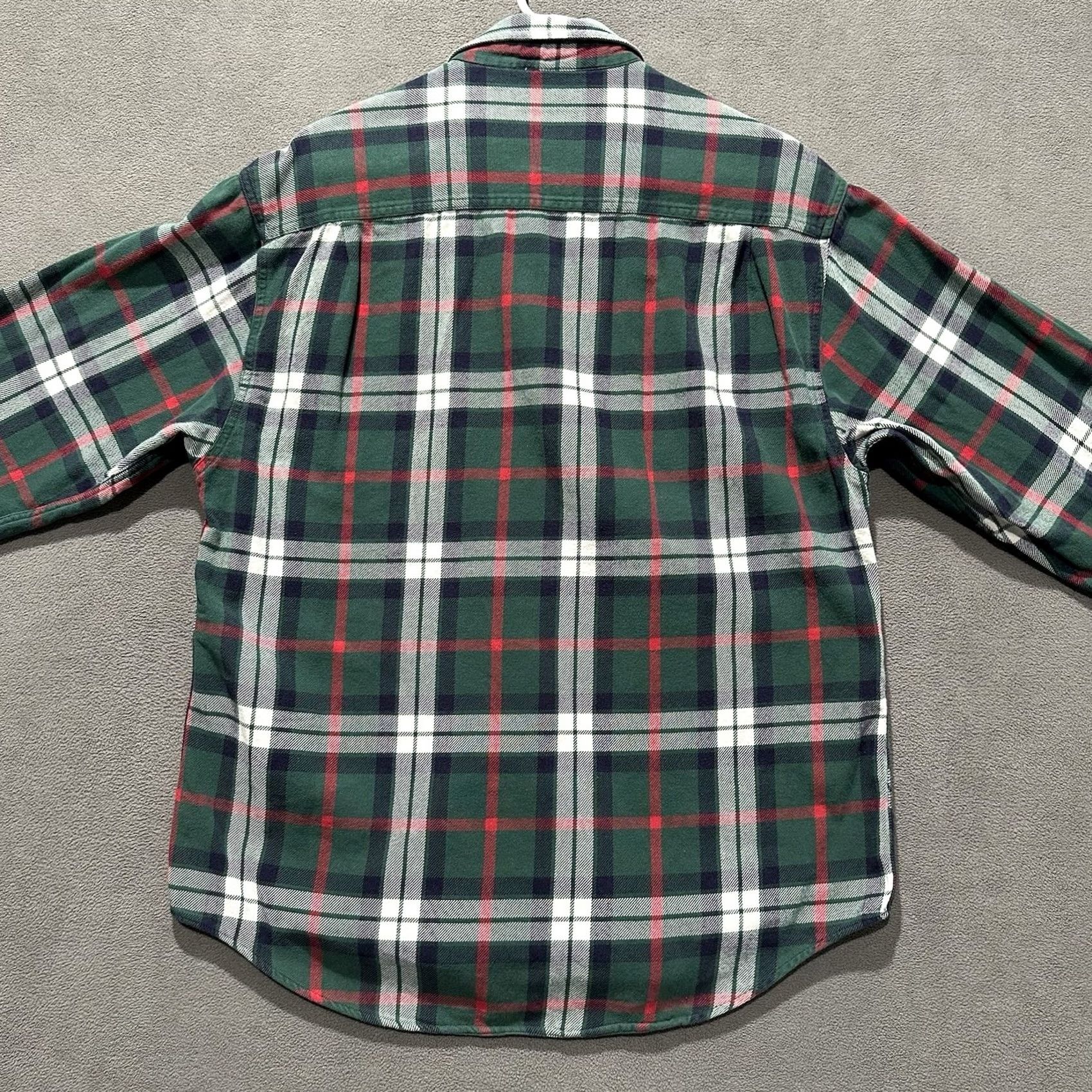Gap Vintage GAP Shirt Medium Green Plaid Flannel Button Up Long Sleeve Hong Kong Men Size US M / EU 48-50 / 2 - 2 Thumbnail