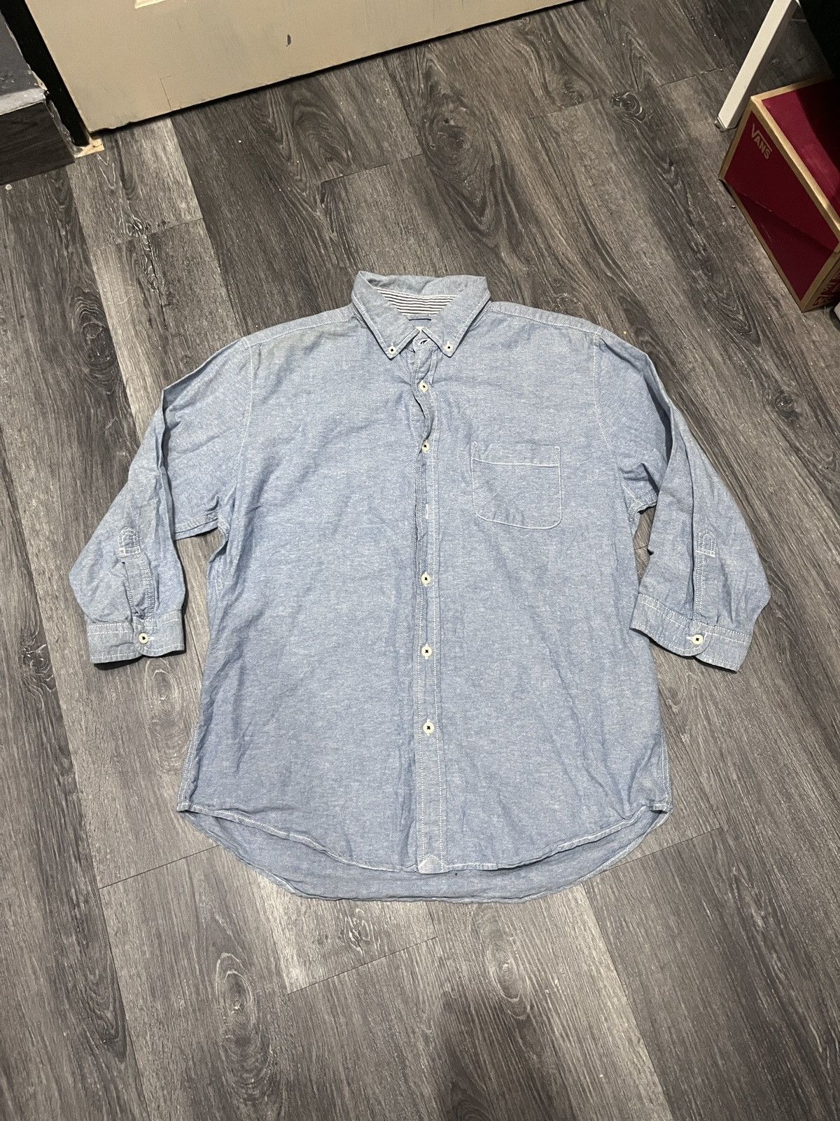 Hysteric Glamour Back Number Button Up Denim Shirt Size L / US 10 / IT 46 - 1 Thumbnail