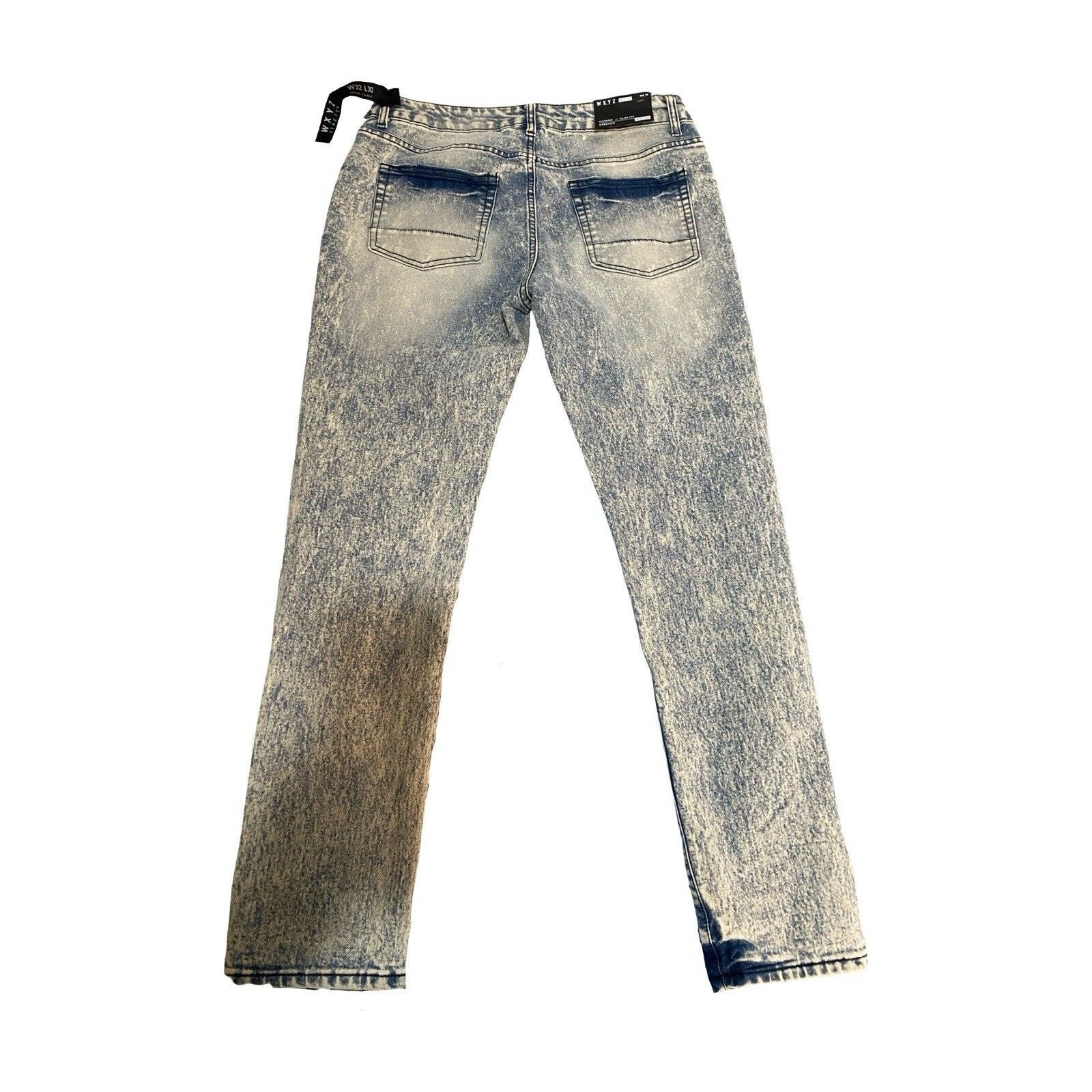 Other WXYZ Acid Wash Slim Fit Jeans W32 L30 Size US 32 / EU 48 - 2 Thumbnail