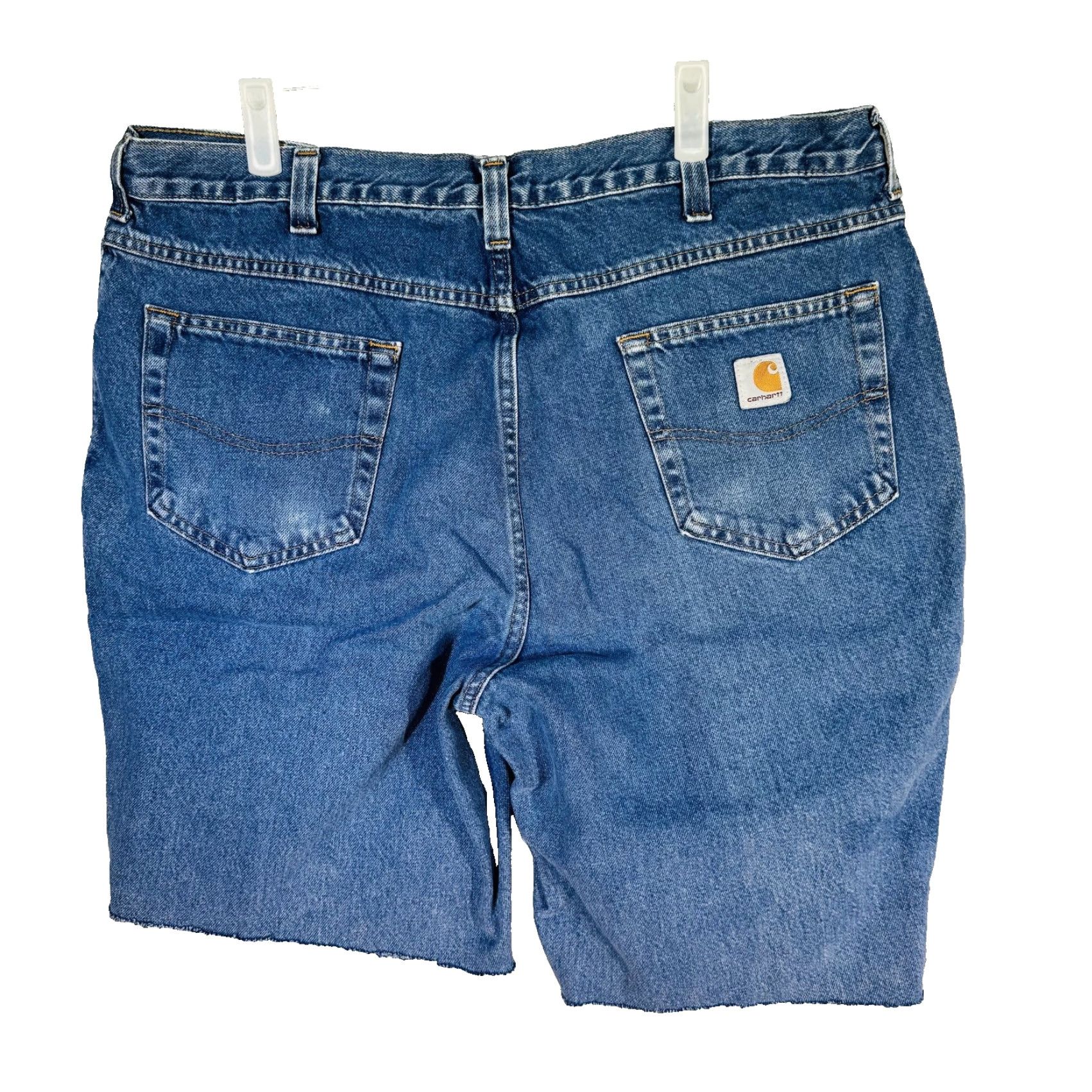 Carhartt Carhartt Shorts Mens 38 Blue Bermuda Relaxed Fit 7 Inseam Denim 5-Pocket Short Casual Workwear Distressed Logo Bullion Blue Size US 38 / EU 54 - 6 Thumbnail