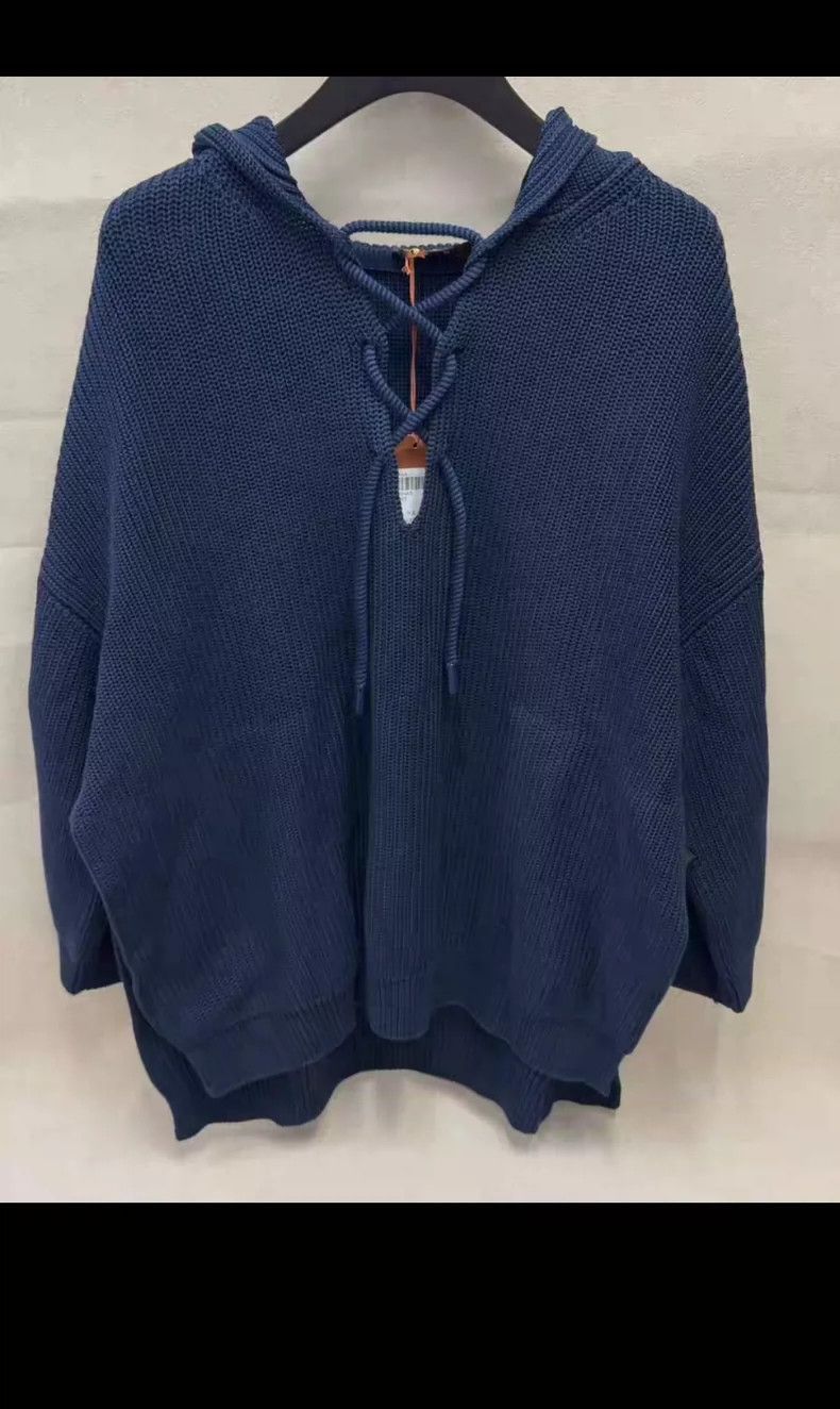 Loro Piana LORO PIANA Ms.Tibetan blue knit sweater with hood Size S / US 4 / IT 40 - 4 Thumbnail