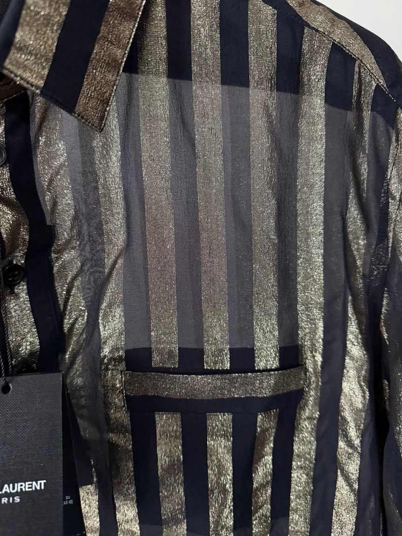 Saint Laurent Paris Saint Laurent Paris size 39 Gold gauze transparent thin po Size US M / EU 48-50 / 2 - 2 Thumbnail