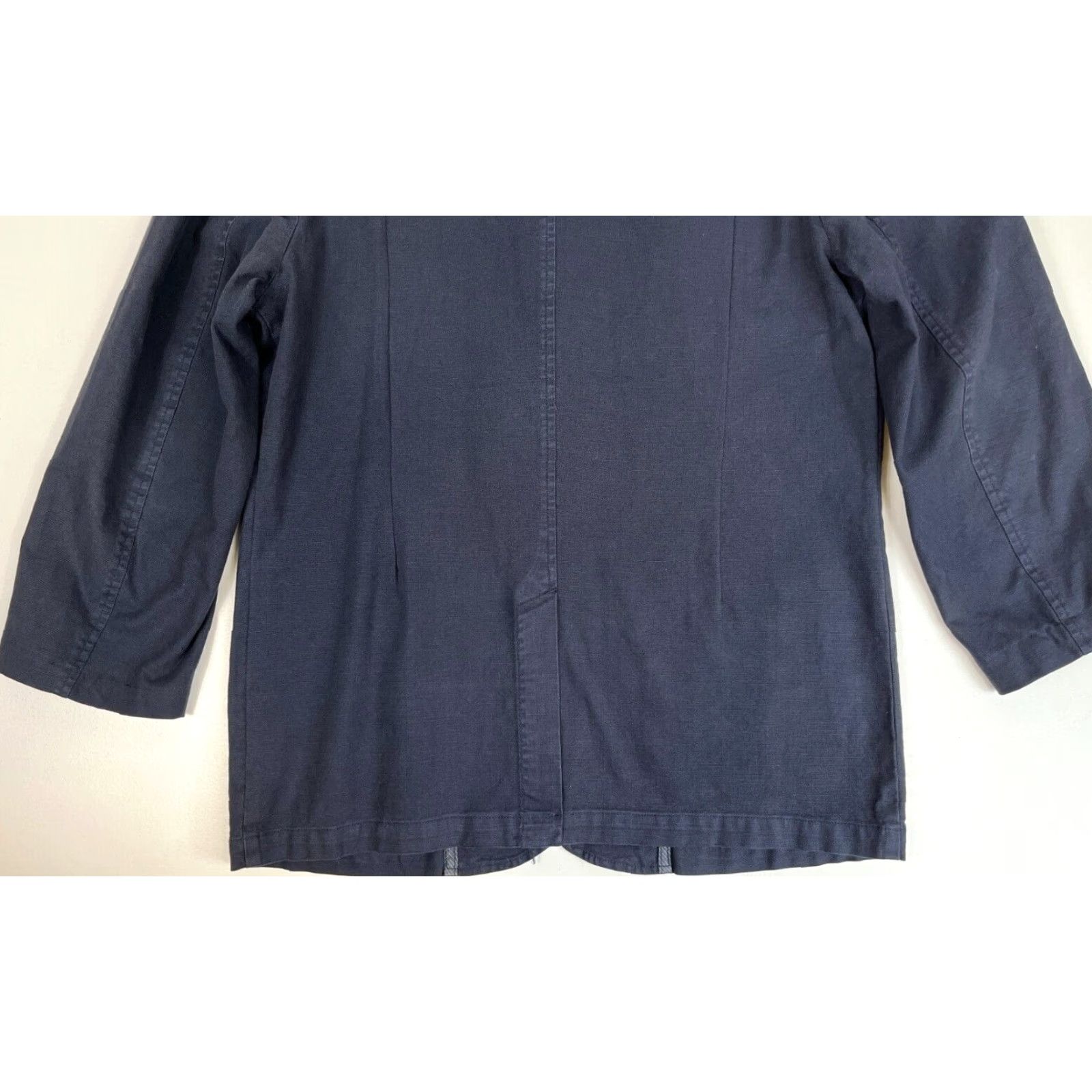 Vintage Linksoul Blazer Jacket Navy XL Mens 4-Button Solid Cotton Blend Size 46R - 5 Thumbnail