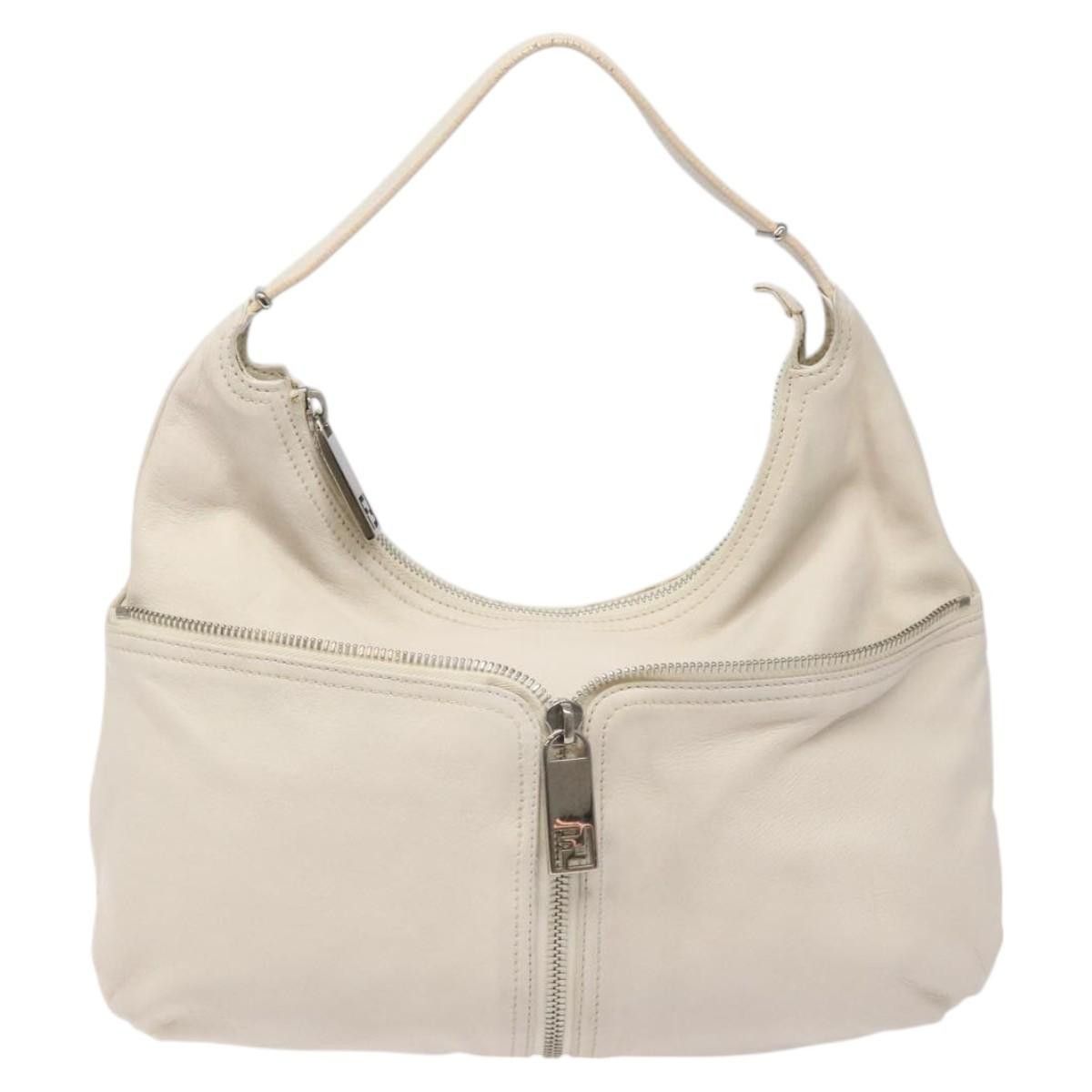 Fendi Oyster White Leather Shoulder Bag (Pre-Owned) Size ONE SIZE - 1 Thumbnail