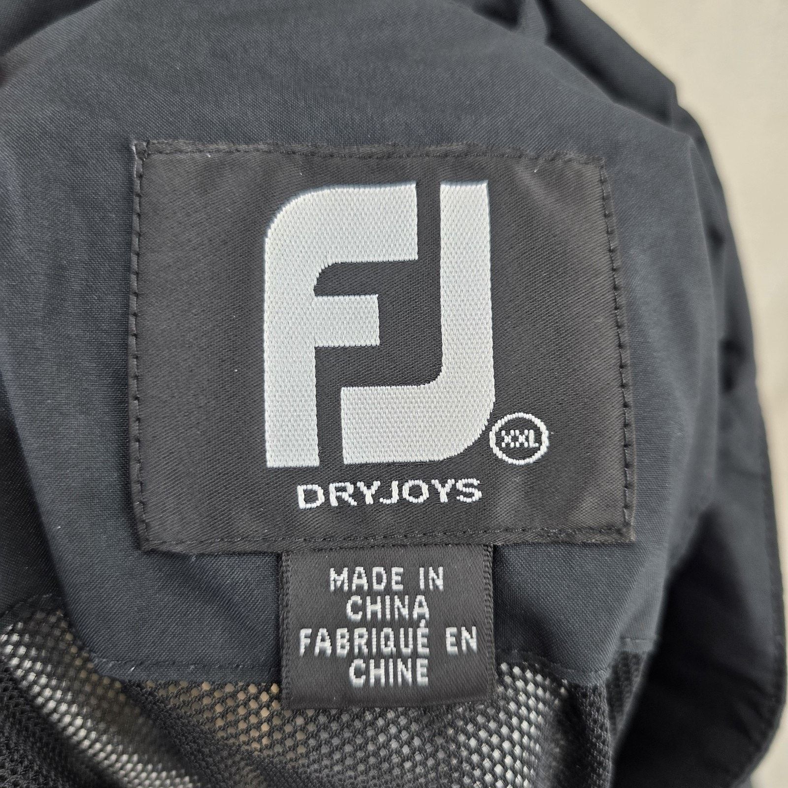 Footjoy Footjoy Dryjoys Windbreaker Jacket Mens 2XL Black *FLAWS * Size US XXL / EU 58 / 5 - 6 Thumbnail