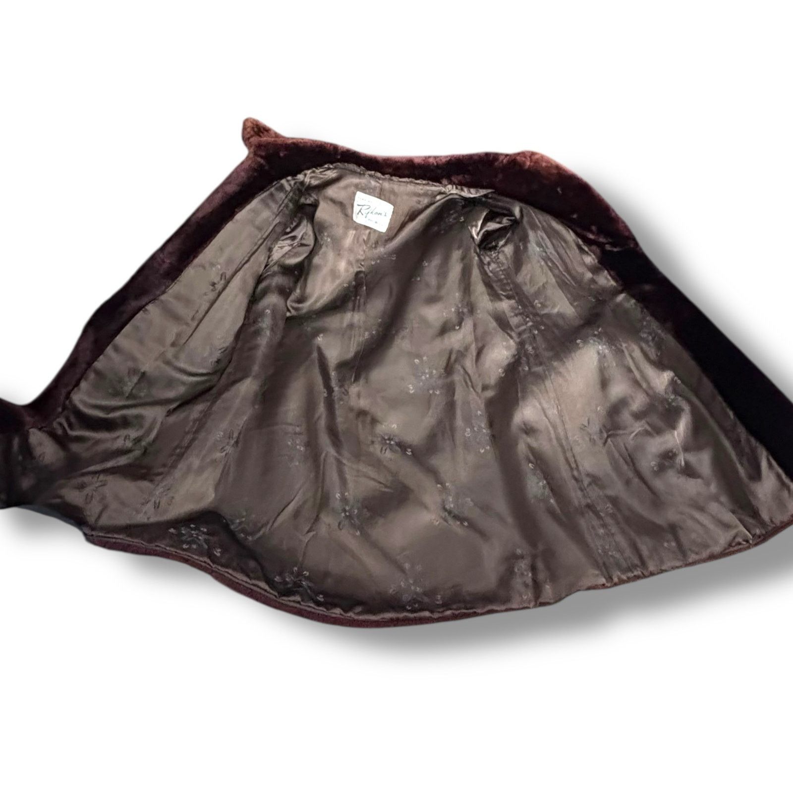 Vintage Vintage 50s Rifkens Dark Brown Mink Fur Coat Satin Lined MCM Size M / US 6-8 / IT 42-44 - 9 Thumbnail