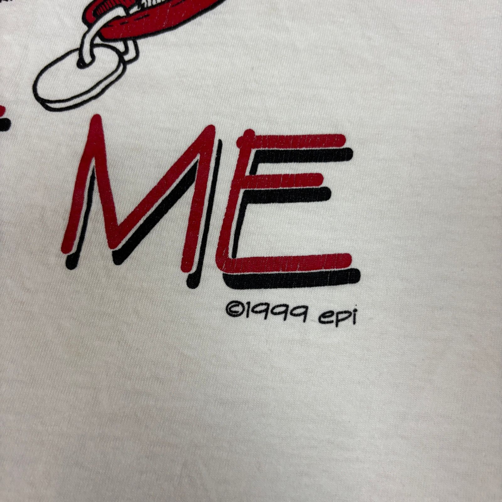 Vintage Vintage 90s Bite Me Tee Shirt Men's XL Chihuaha Distressed Size US XL / EU 56 / 4 - 3 Thumbnail