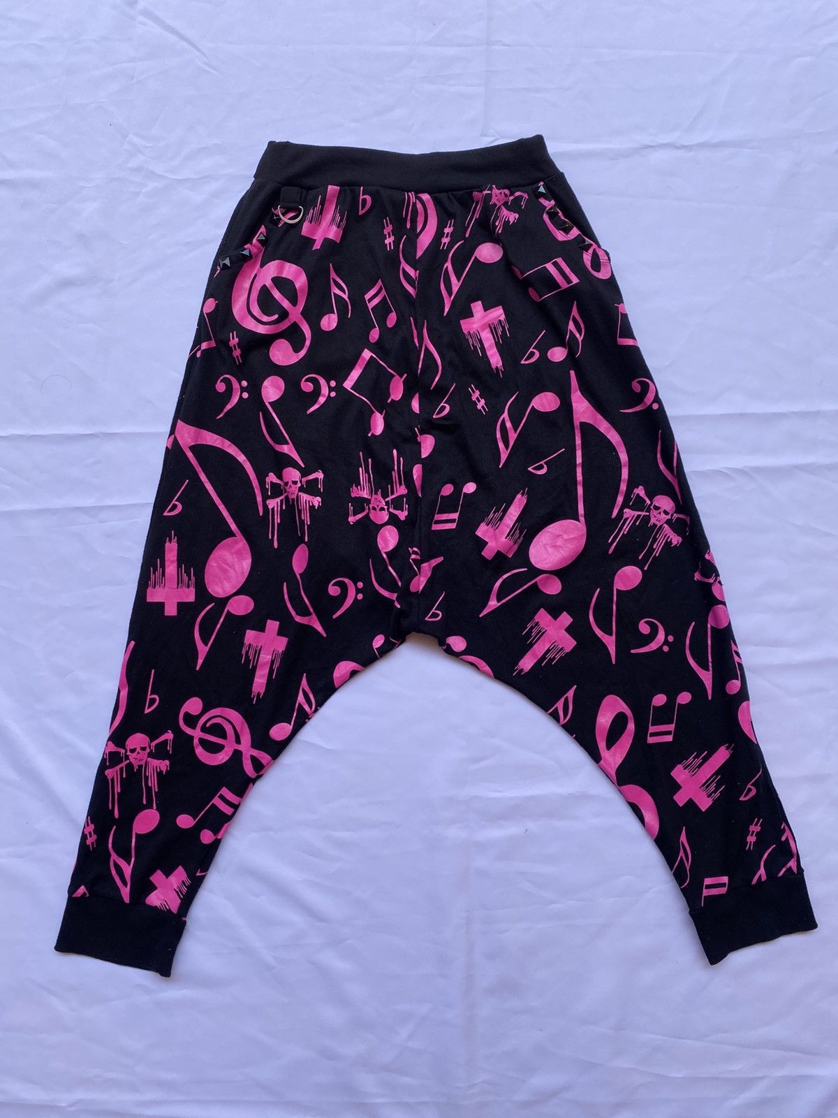 Japanese Brand ❗️OFFER❗️Superlovers Lovers Rock Overprint Harem Pants Size US 26 / EU 42 - 2 Thumbnail