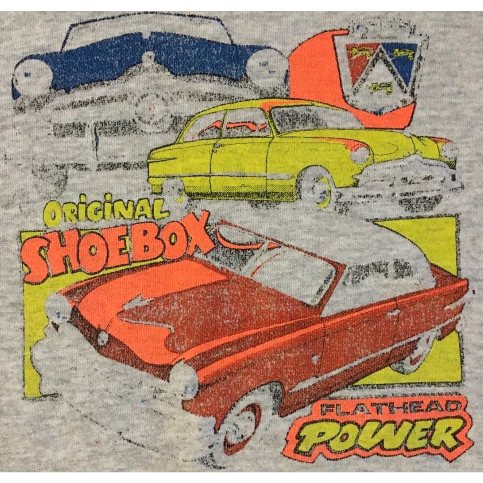 NASCAR Vtg 90s Ford Flathead Power Faded Distressed Sweatshirt XS Racing Car Biker Grunge Hoodie Men Gray XS NASCAR Size US XS / EU 42 / 0 - 2 Thumbnail