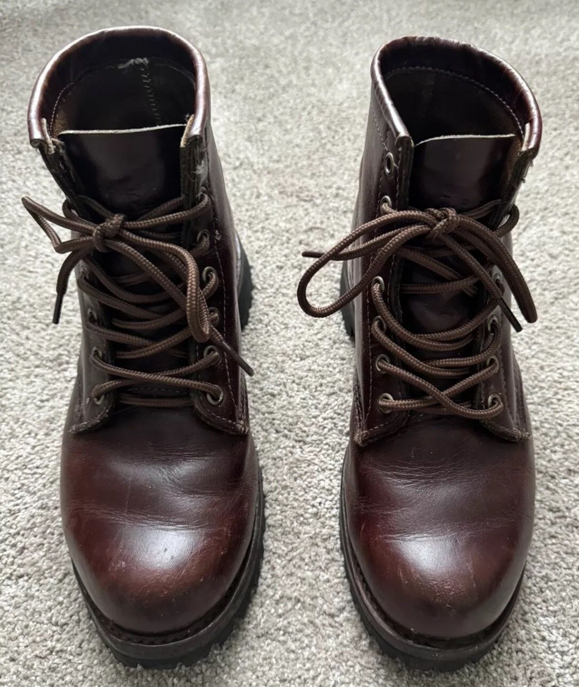 image of L L Bean x Vintage Ll Bean Chippewa Medium Iron Works Boot 7 D in Brown, Men's