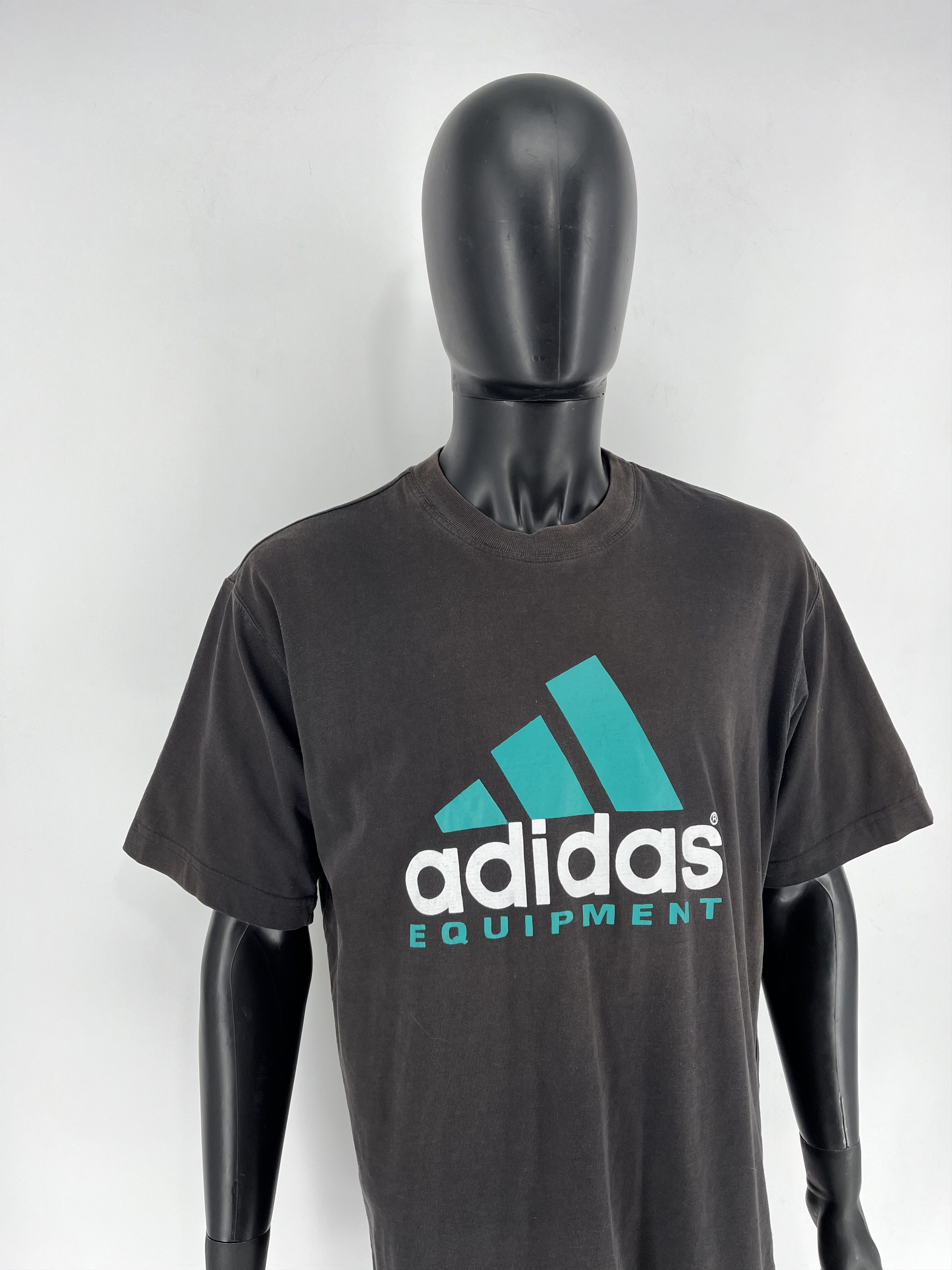 Adidas Adidas Equipment Vintage 90s Faded Sun Spell Out Tshirt Y2K Size US L / EU 52-54 / 3 - 3 Thumbnail