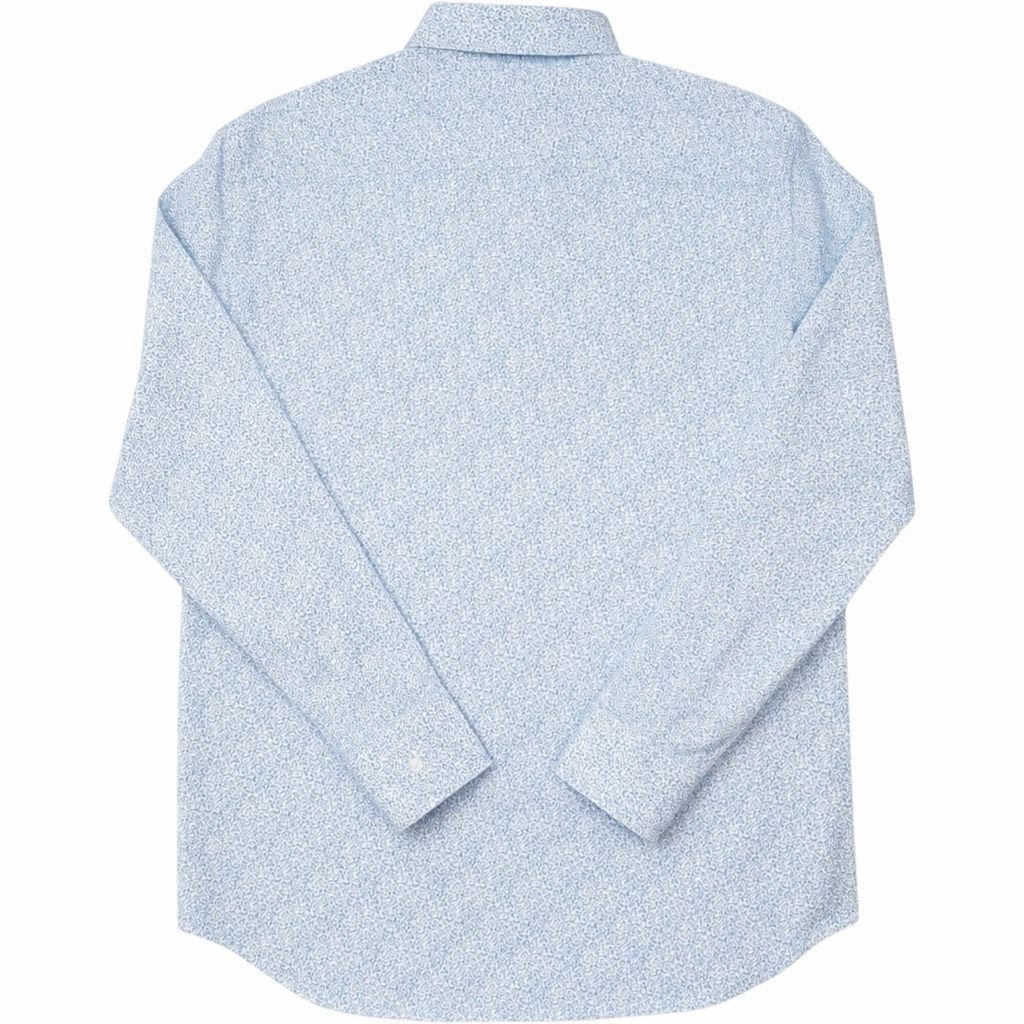 BUGATCHI Bugatchi OoohCotton Tech 8-Way Stretch Blue Micro Print Shir Size US M / EU 48-50 / 2 - 2 Thumbnail
