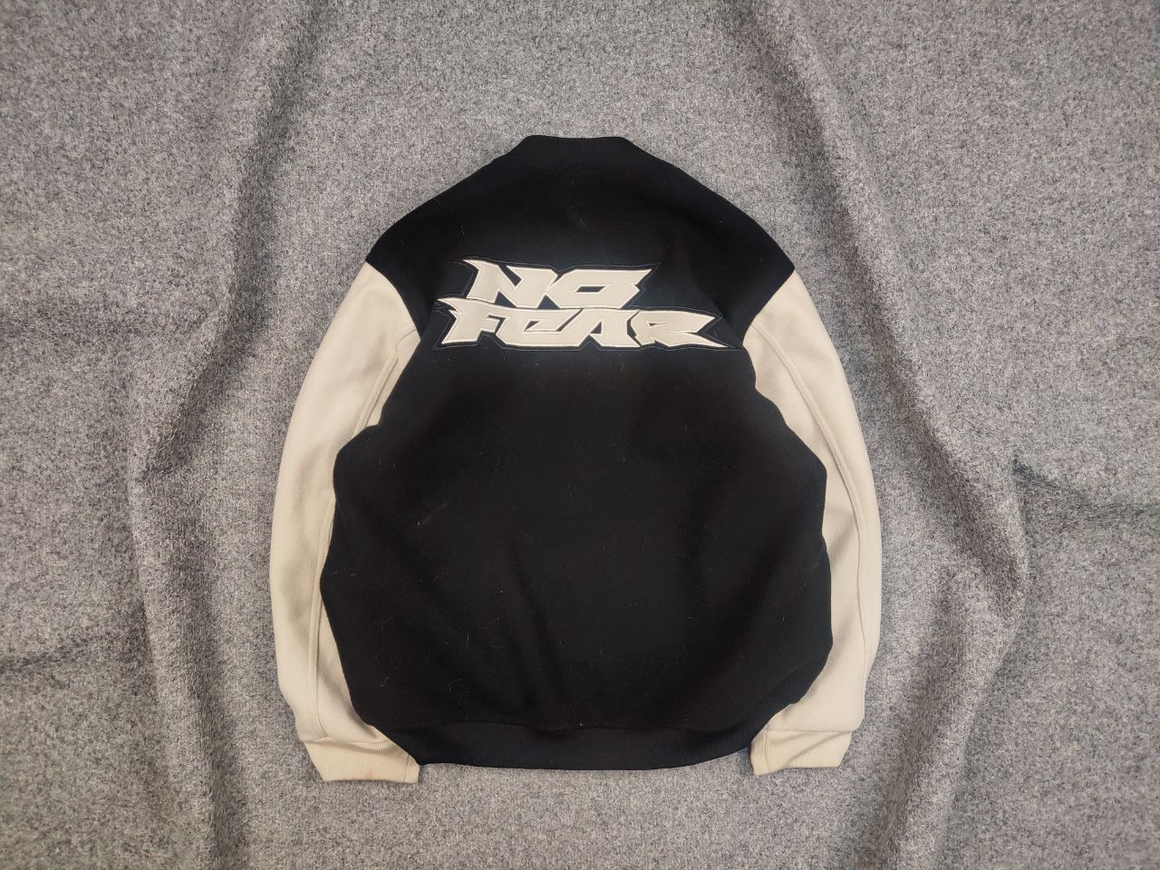 No Fear No Fear Black Varsity Bomber Jacket Vintage Y2K Style Size US S / EU 44-46 / 1 - 1 Thumbnail