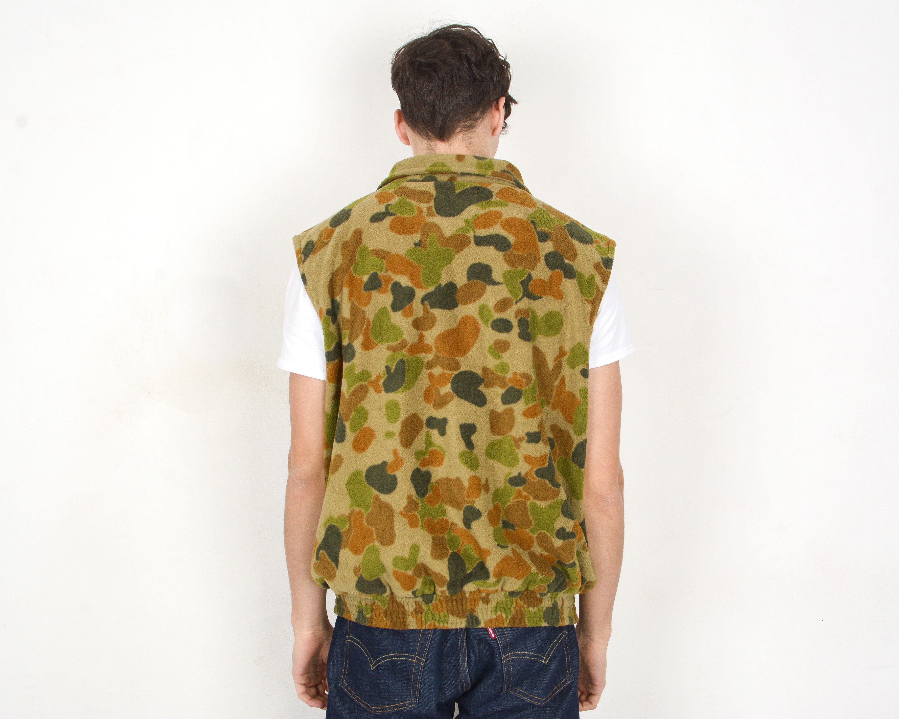 Man Made In Australia Australian Army XL Military Fleece Vest jacket tank gilet Size US XL / EU 56 / 4 - 3 Thumbnail
