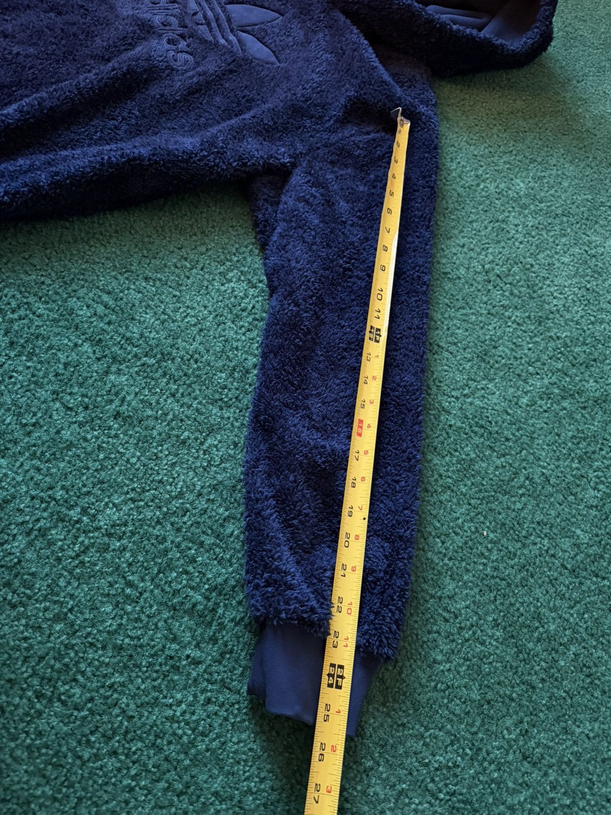 Adidas Adidas Originals "Sherpa" Fleece Trefoil Hoodie - Navy Blue Size US L / EU 52-54 / 3 - 8 Thumbnail