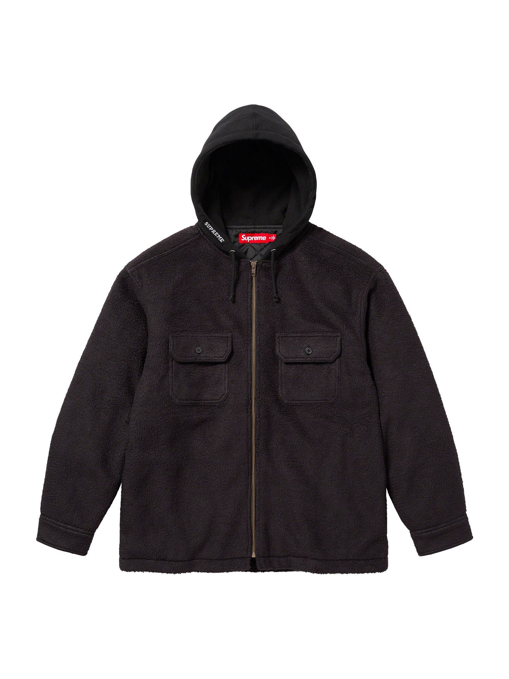 Supreme Supreme Beaded Zip Up Hooded Sweater Black | Grailed