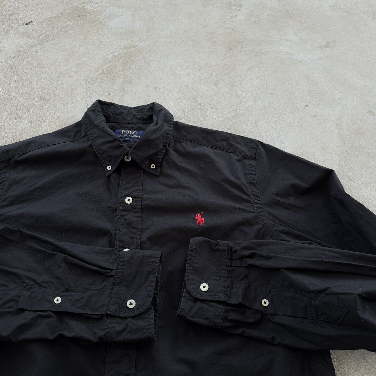 Polo Ralph Lauren × Vintage Vintage Polo Ralph Lauren Button Ups Shirt Size XL black Size US XL / EU 56 / 4 - 4 Thumbnail