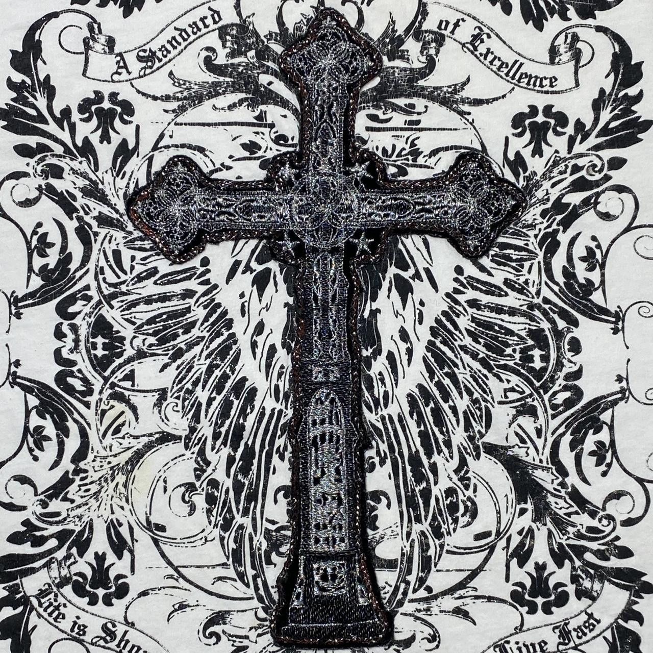 Avirex Avirex Cross White Embroidered Y2K Jesus Tee Size XL Size US XL / EU 56 / 4 - 3 Thumbnail