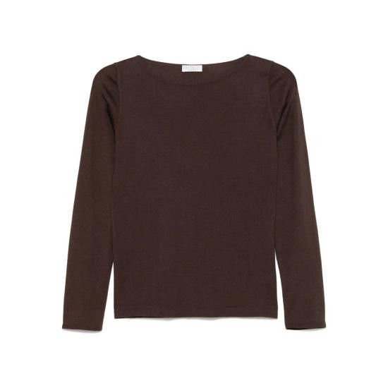 Brunello Cucinelli BRUNELLO CUCINELLI Women Tops M13800008P C4211 BROWN Size S / US 4 / IT 40 - 1 Thumbnail